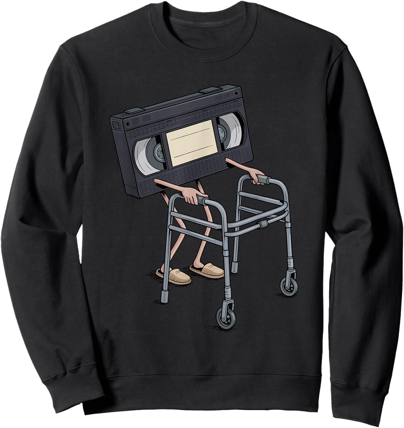 Retro Walker VHS Color CD Retro Media Analog Sweatshirt - Sweatshirt | Black