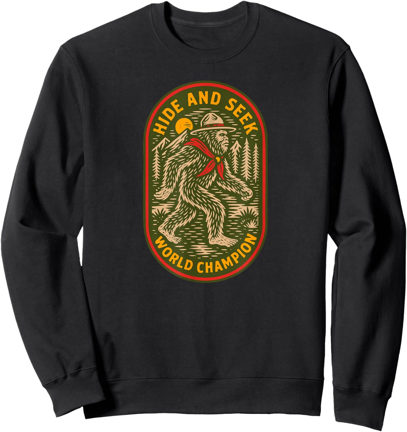 ScoutSquatch! Hide & Seek World Champion Bigfoot Scout Sweatshirt - Sweatshirt | Black