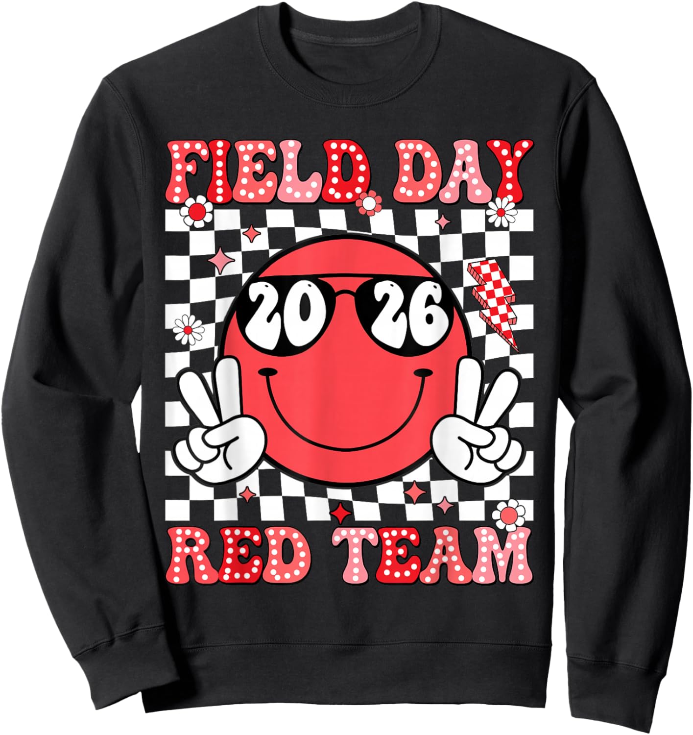 Field Day Red Team Funny for Teacher Kids Field Day Games Sweatshirt - Sweatshirt | Black