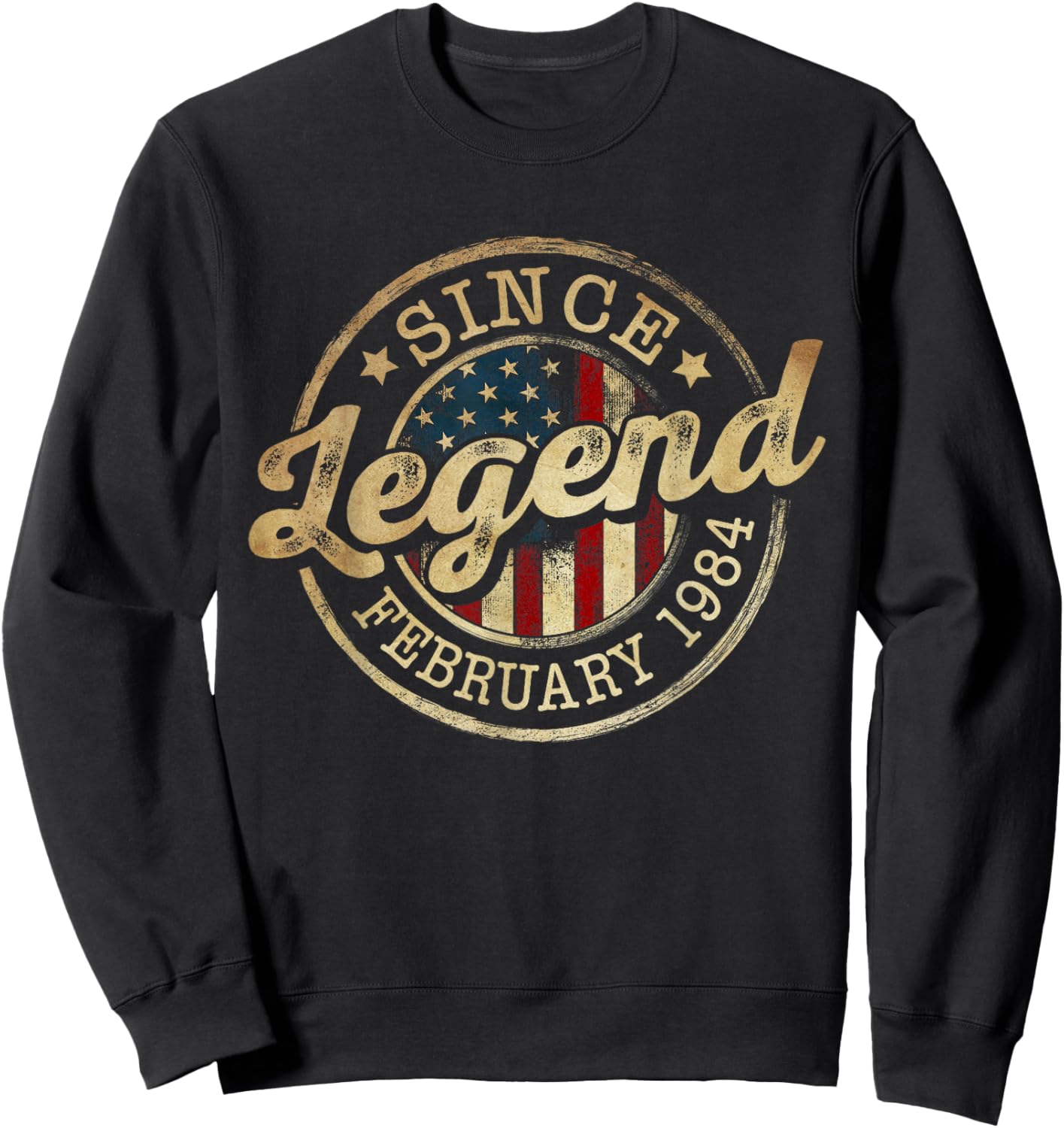 Legend Since February 1984 Vintage 42nd Birthday Classic Sweatshirt - Sweatshirt | Black