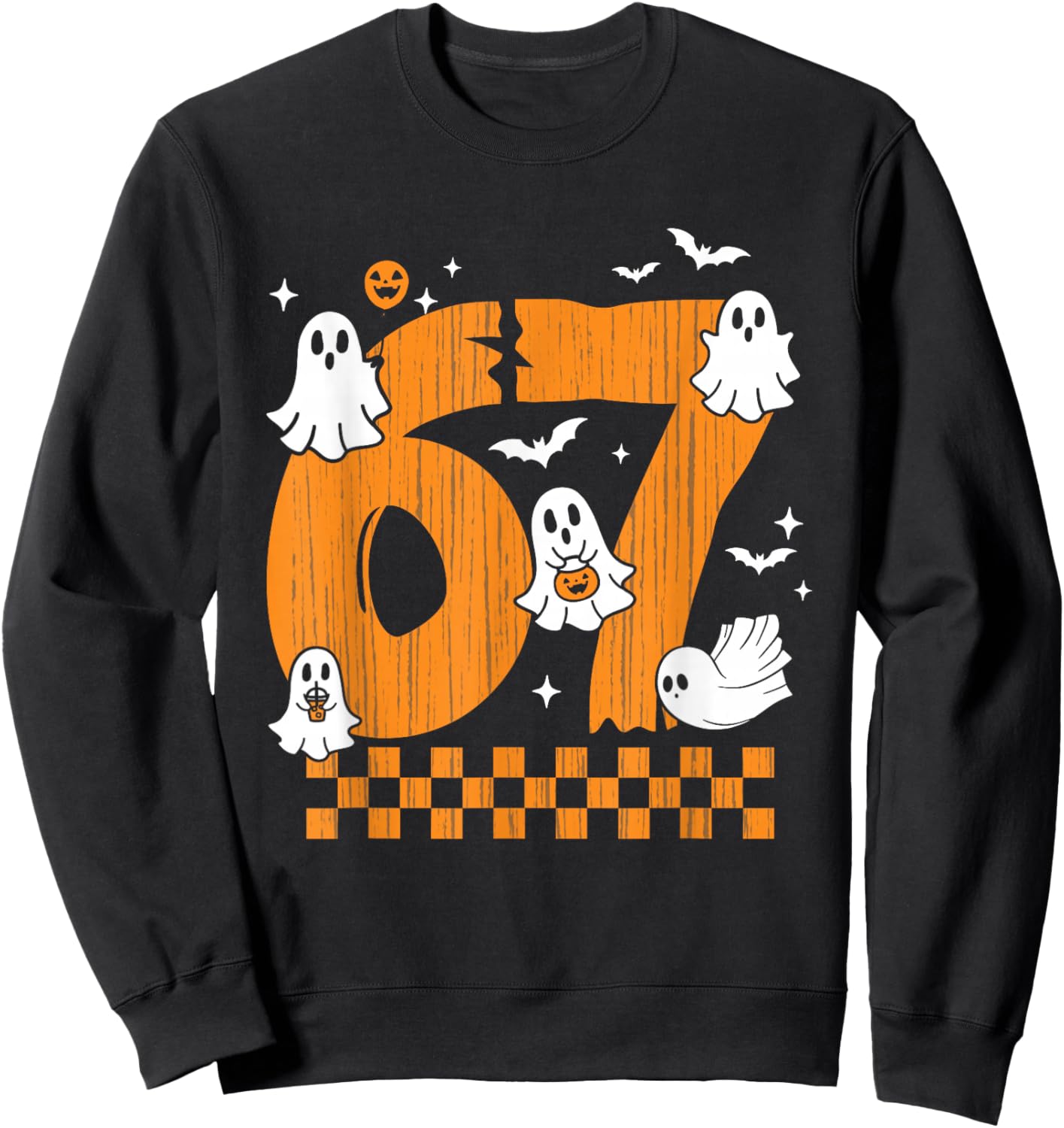 Six Seven 6 7 Meme 6 7 Halloween Costume Couple Sweatshirt - Sweatshirt | Black