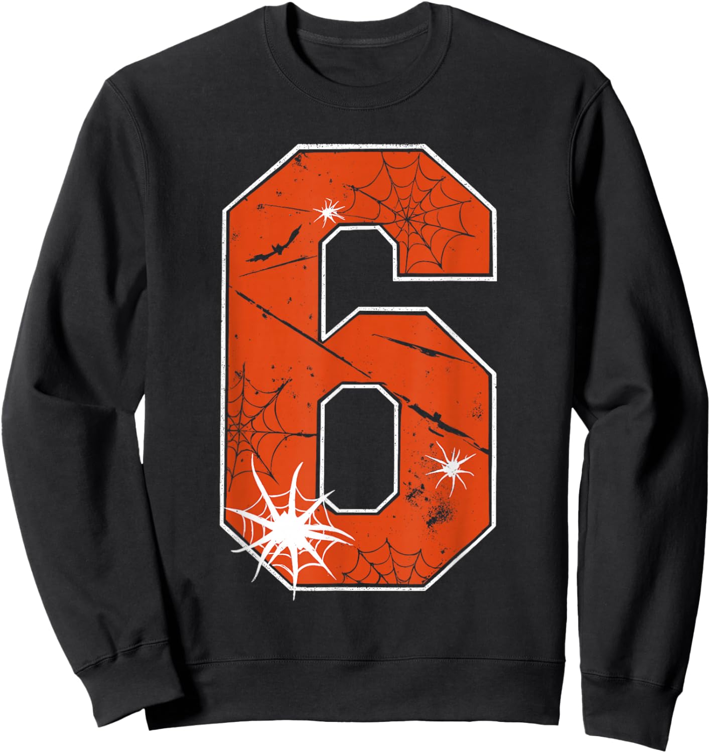 6 7 Six Seven Spider Web Funny Halloween Costume Sweatshirt - Sweatshirt | Black