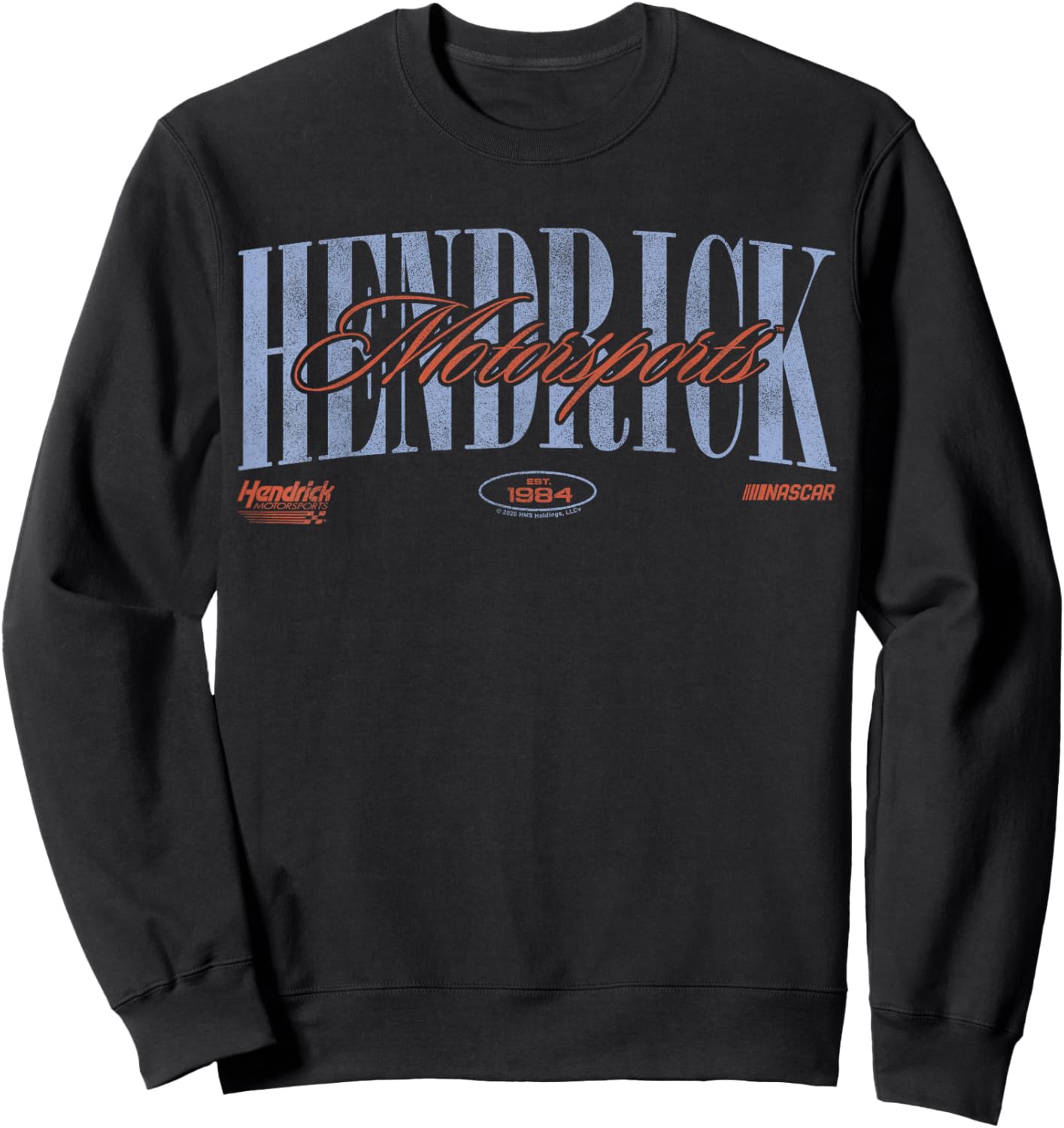 Hendrick Motorsports Est. 1984 Classic Bold and Cursive Text Sweatshirt - Sweatshirt | Black