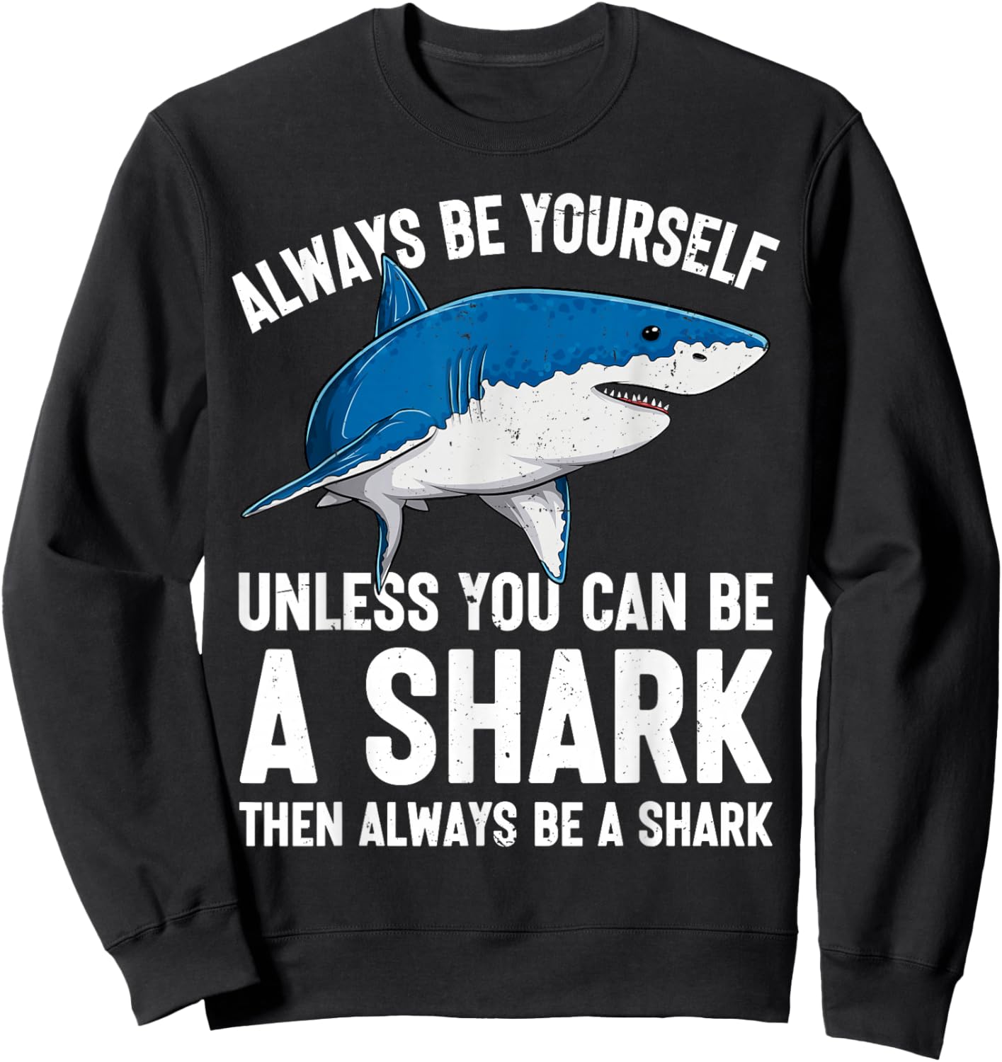 Cool Sharks Biology Ocean Wildlife Shark Lover Boys Girls Sweatshirt - Sweatshirt | Black
