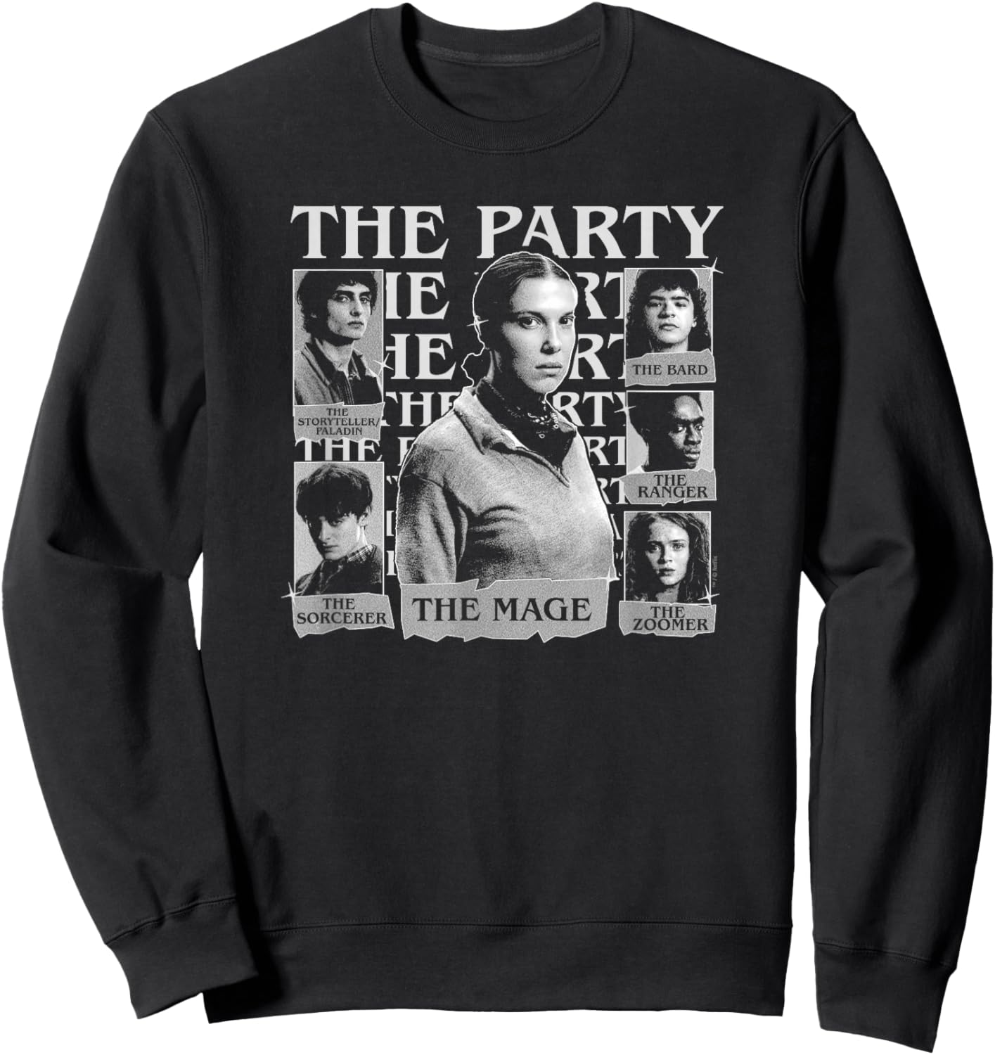 Stranger Things The Party Officially Licensed Sweatshirt - Sweatshirt | Black