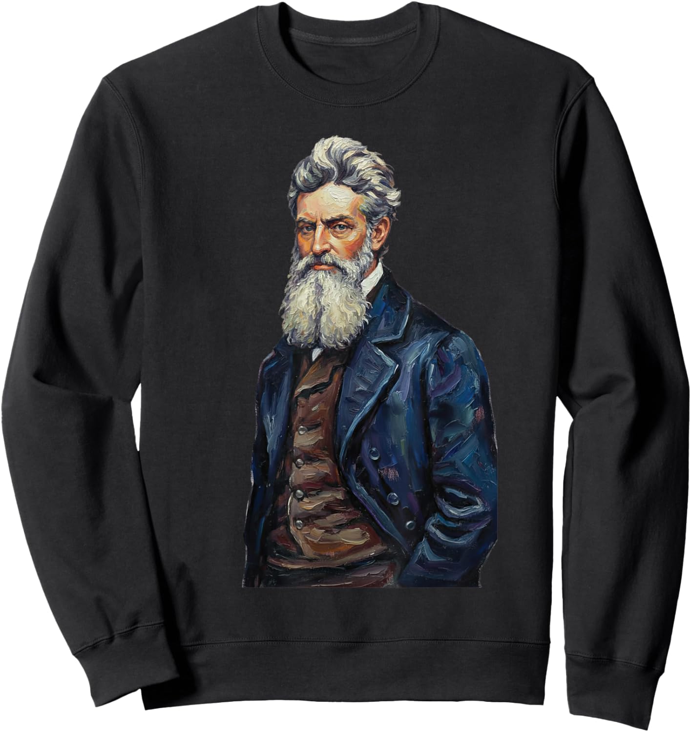 John Brown Abolitionist Vintage Historical Portrait Art Sweatshirt - Sweatshirt | Black