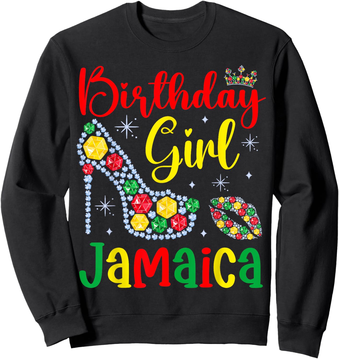 Jamaica Birthday Girl Bday Party Crew Jamaican Women Girls Sweatshirt - Sweatshirt | Black