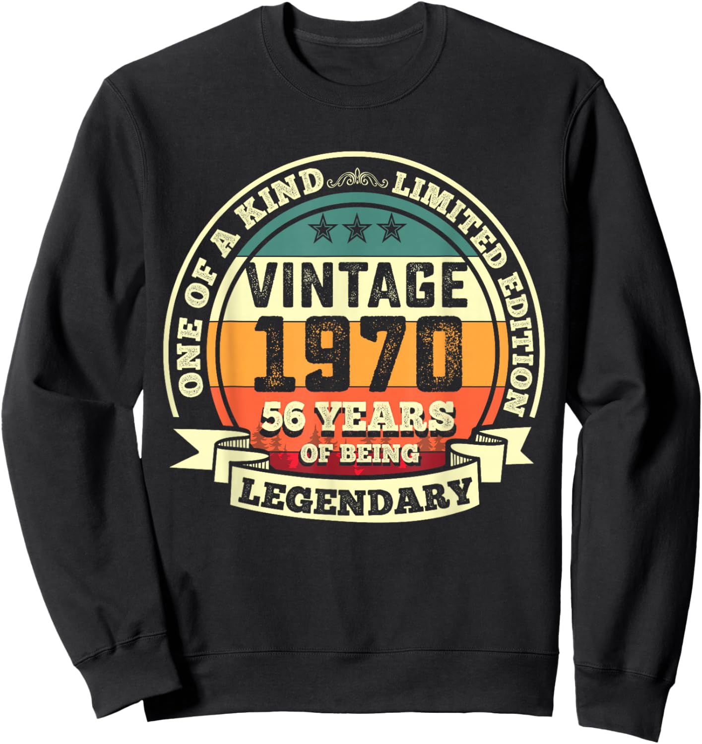 56th Birthday Gift 56 Years of Being Legendary 56 Yrs Old Sweatshirt - Sweatshirt | Black