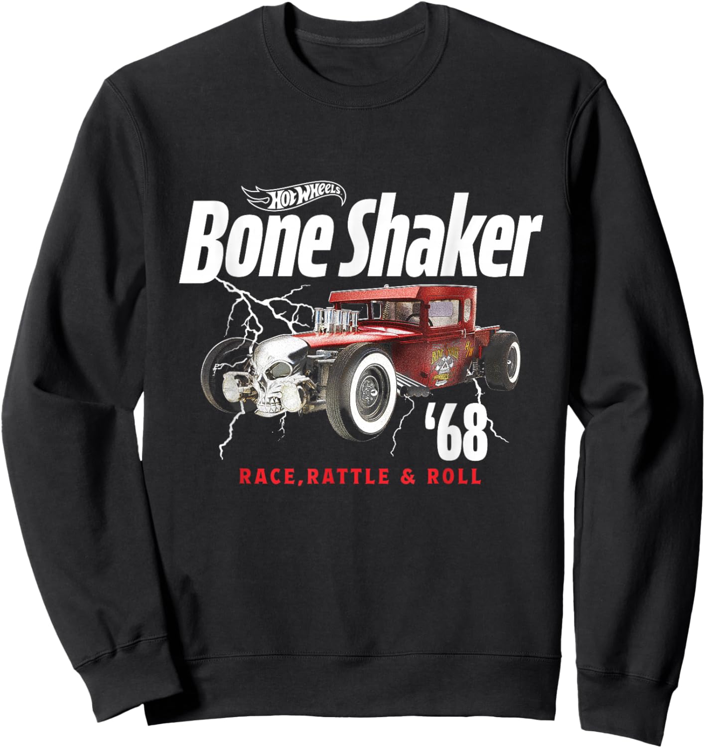 Hot Wheels Bone Shaker Race, Rattle & Roll Sweatshirt - Sweatshirt | Black
