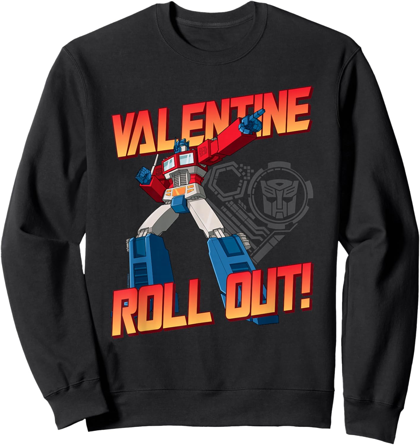 Transformers Optimus Prime Valentine's Day Roll Out Sweatshirt - Sweatshirt | Black