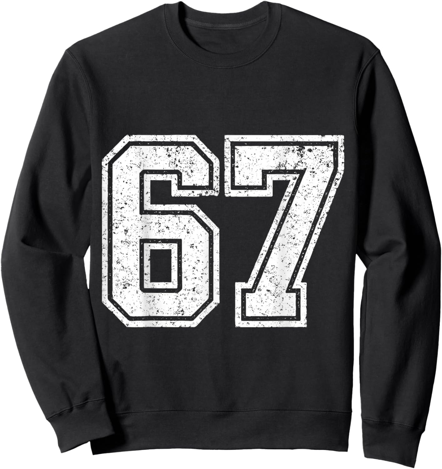 67 Six Seven Meme Jersey Sweatshirt - Sweatshirt | Black