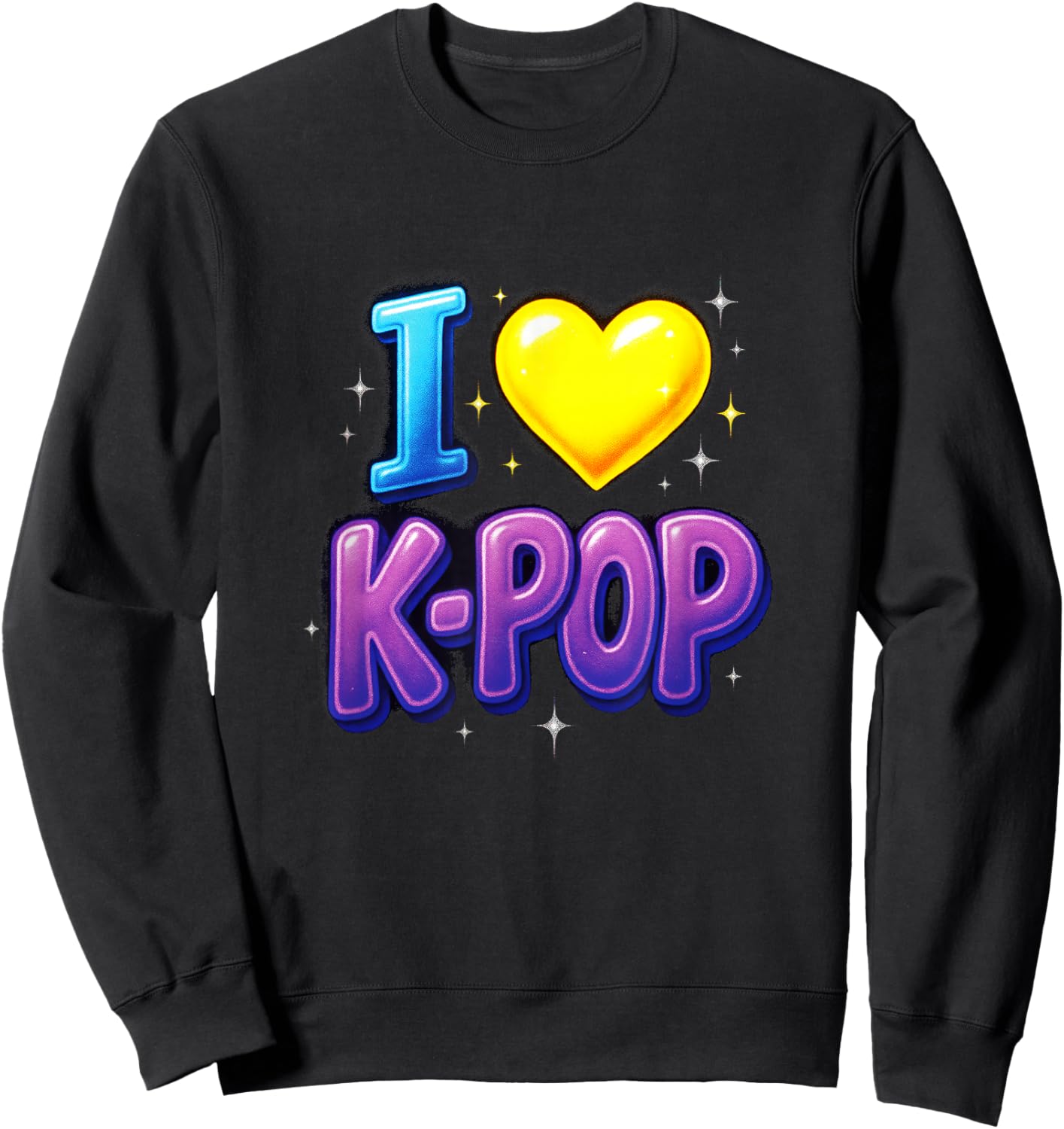 I Love K-Pop - Korean Culture Music Fans Sweatshirt - Sweatshirt | Black