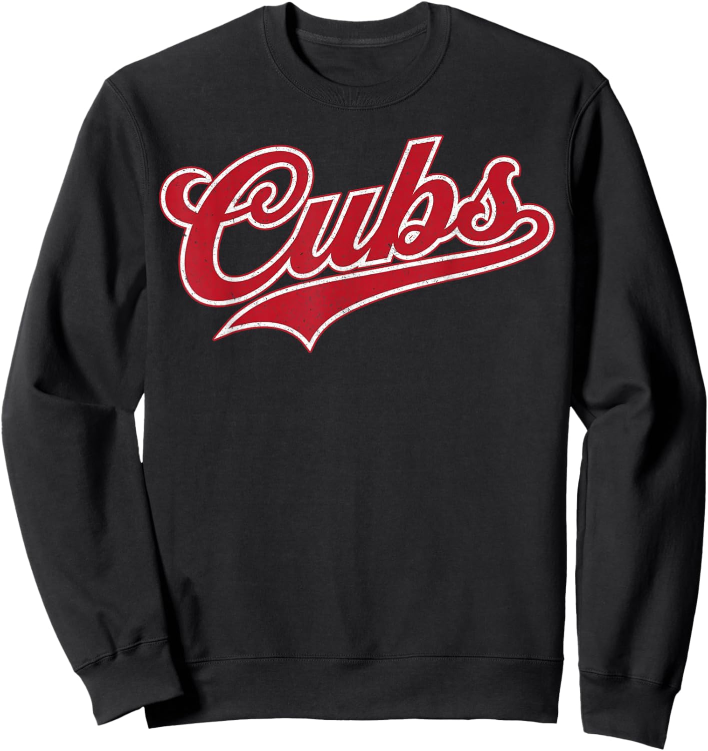 Vintage Cubs Name Retro Design Women and Kids Sweatshirt - Sweatshirt | Black