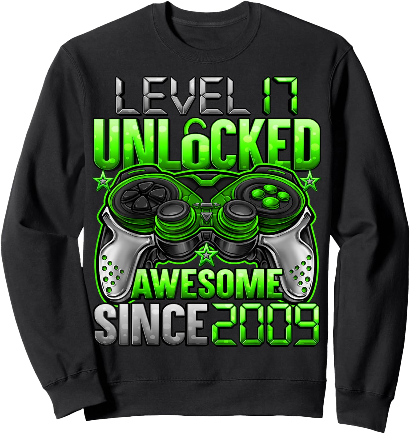 Level 17 Unlocked 17 Year Old Gifts Boys 17th Birthday Boy Sweatshirt - Sweatshirt | Black