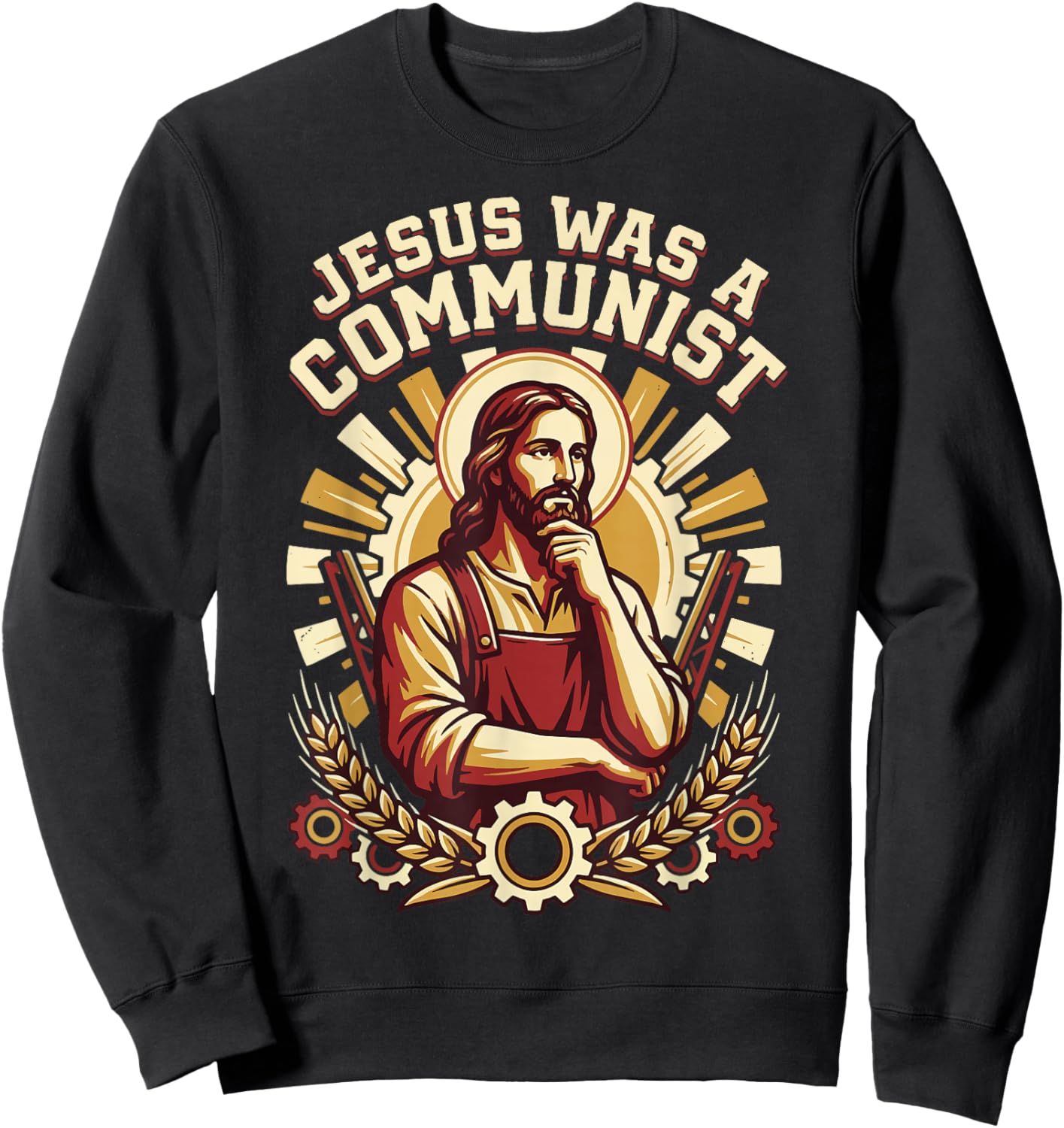 Jesus was A Communist Sweatshirt - Sweatshirt | Black