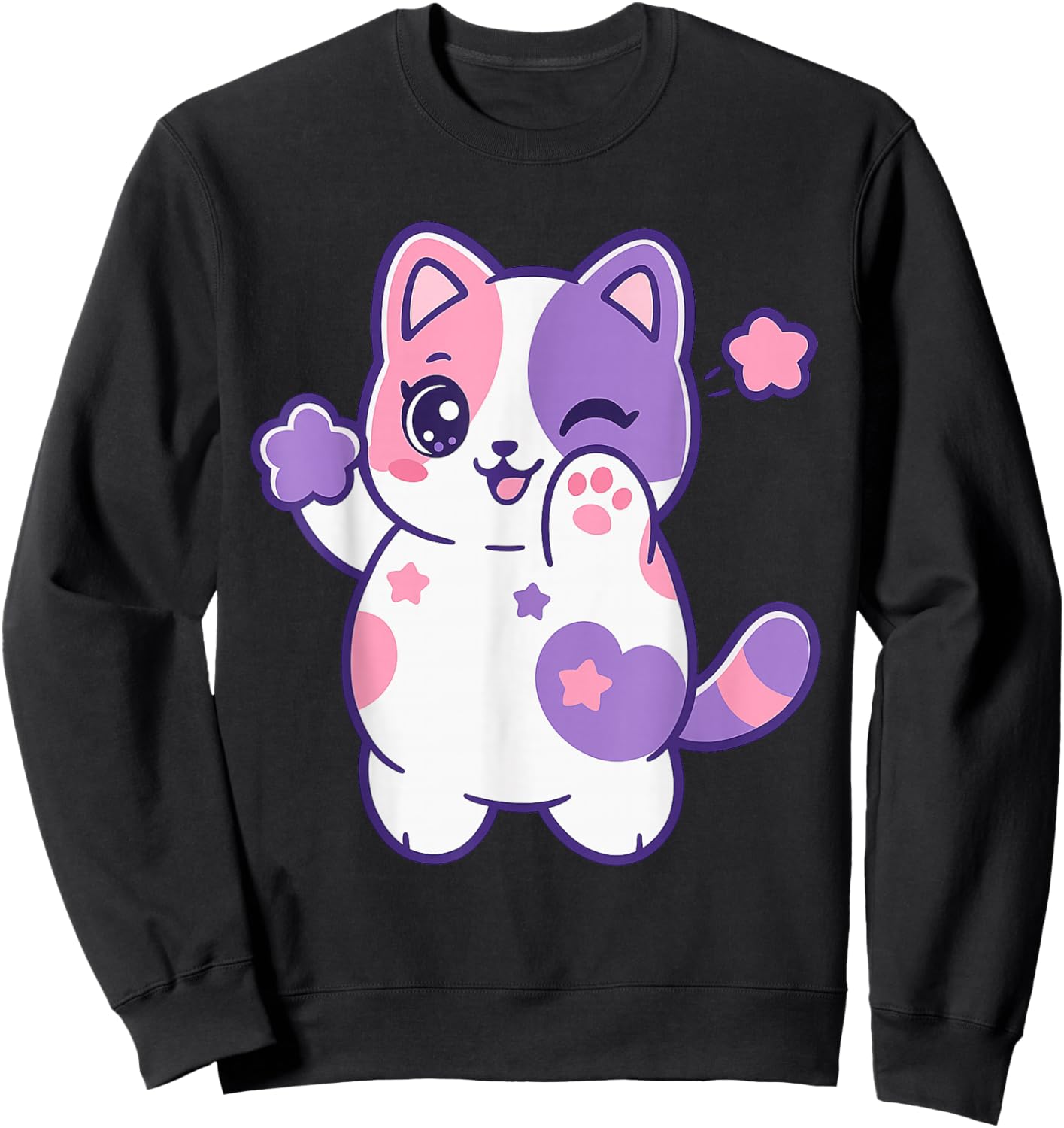 Squishy Meemeow Cats Plush Birthday Decoration Art Sweatshirt - Sweatshirt | Black