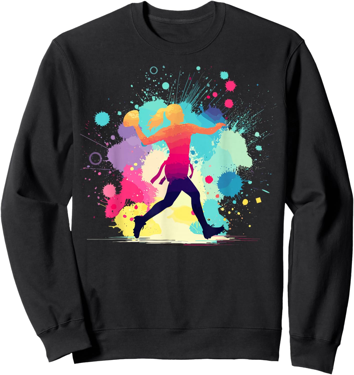 Flag Football Graphic, Girls & Women | Flag Football Sweatshirt - Sweatshirt | Black