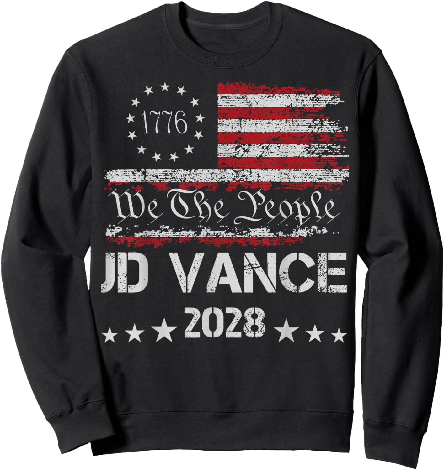 Vance 2028 President 48 US Flag Election We The People 1776 Sweatshirt - Sweatshirt | Black