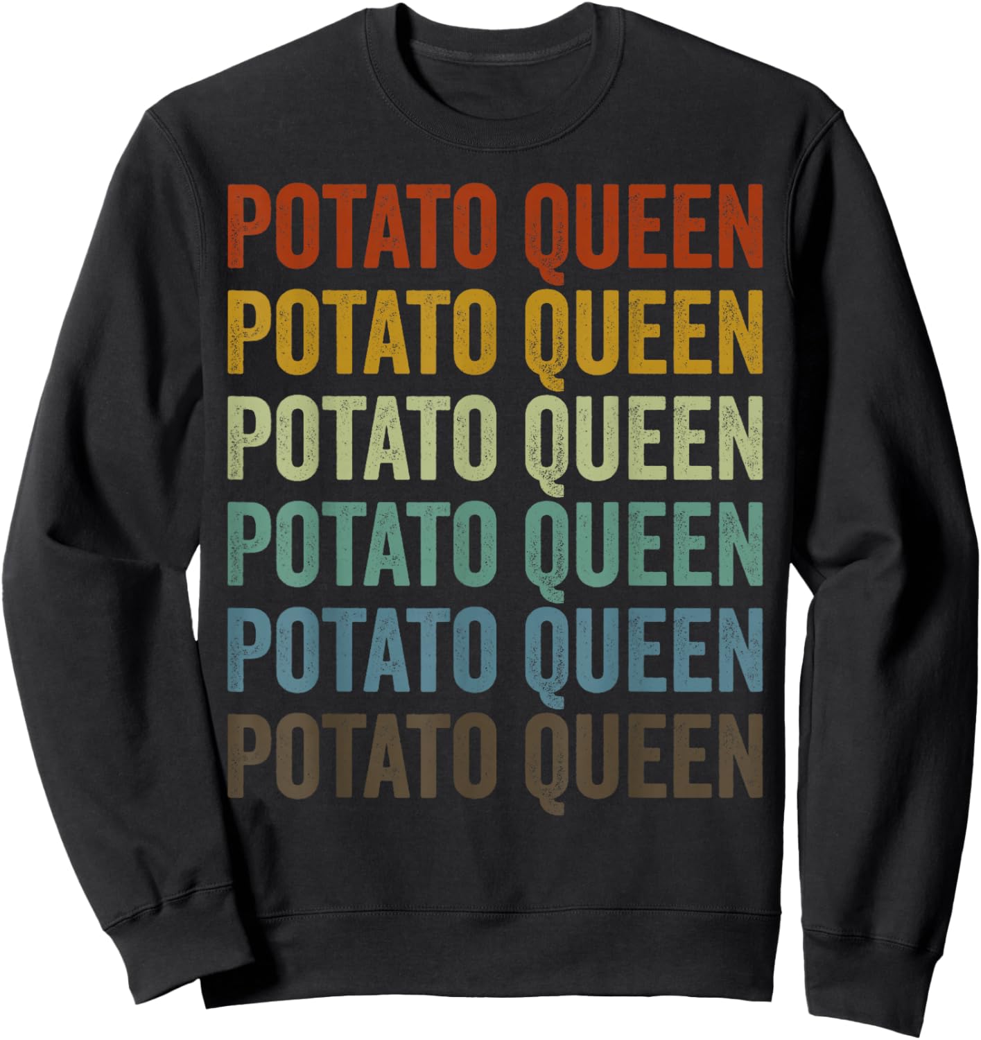 Potato Queen Potato Lover Queen Sweatshirt - Sweatshirt | Black