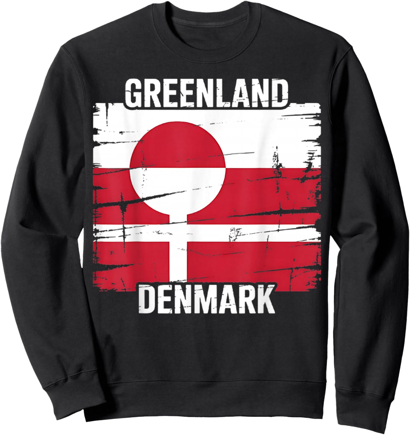 Greenland Denmark Flag United Stand Together Support Freedom Sweatshirt - Sweatshirt | Black