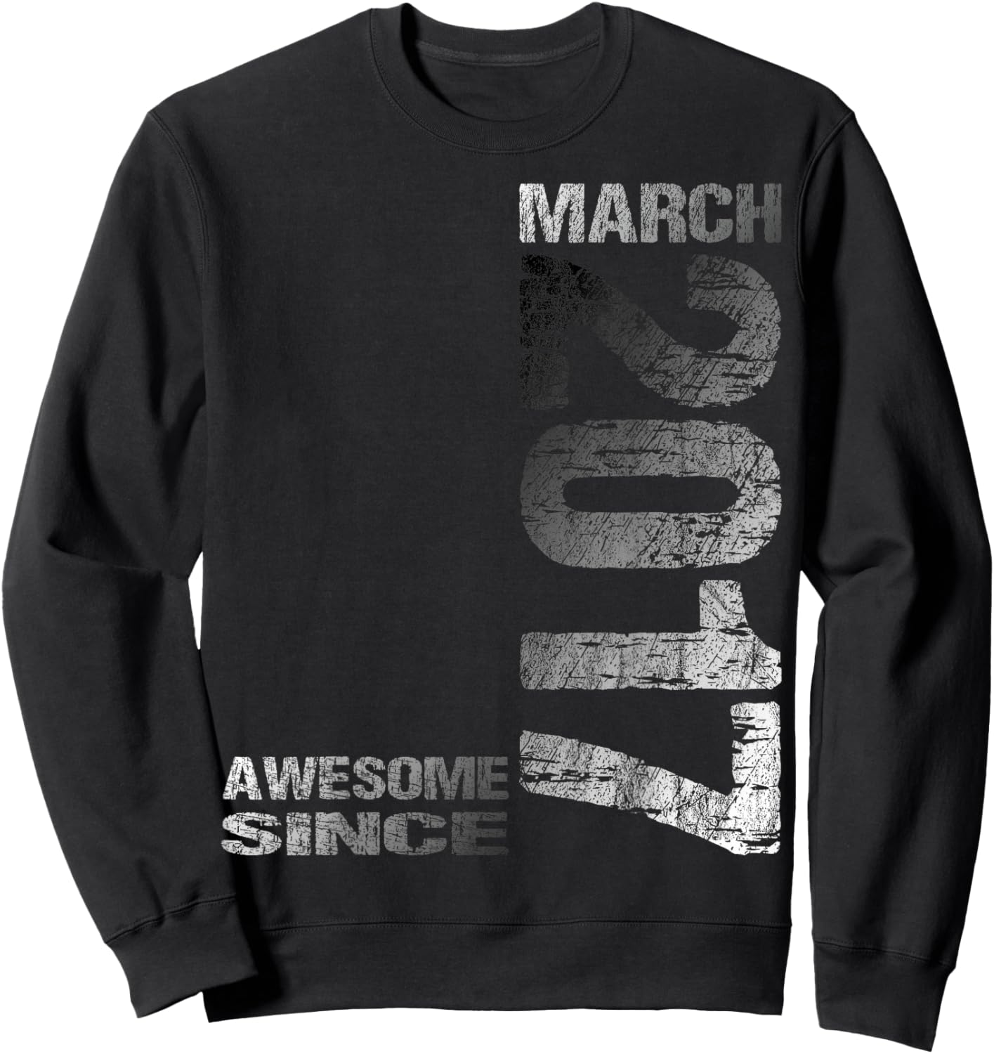 Awesome Since March 2017 Vintage 9. Birthday Sweatshirt - Sweatshirt | Black