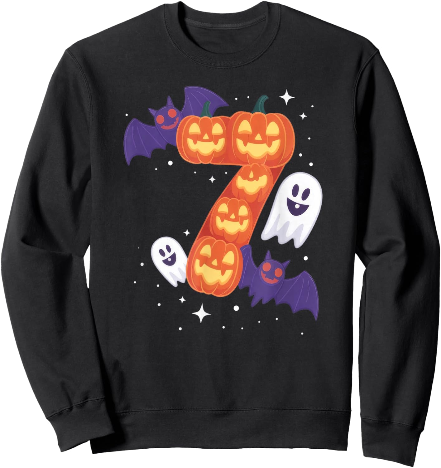 Couple Halloween Six Seven Meme 6 7 Sweatshirt - Sweatshirt | Black