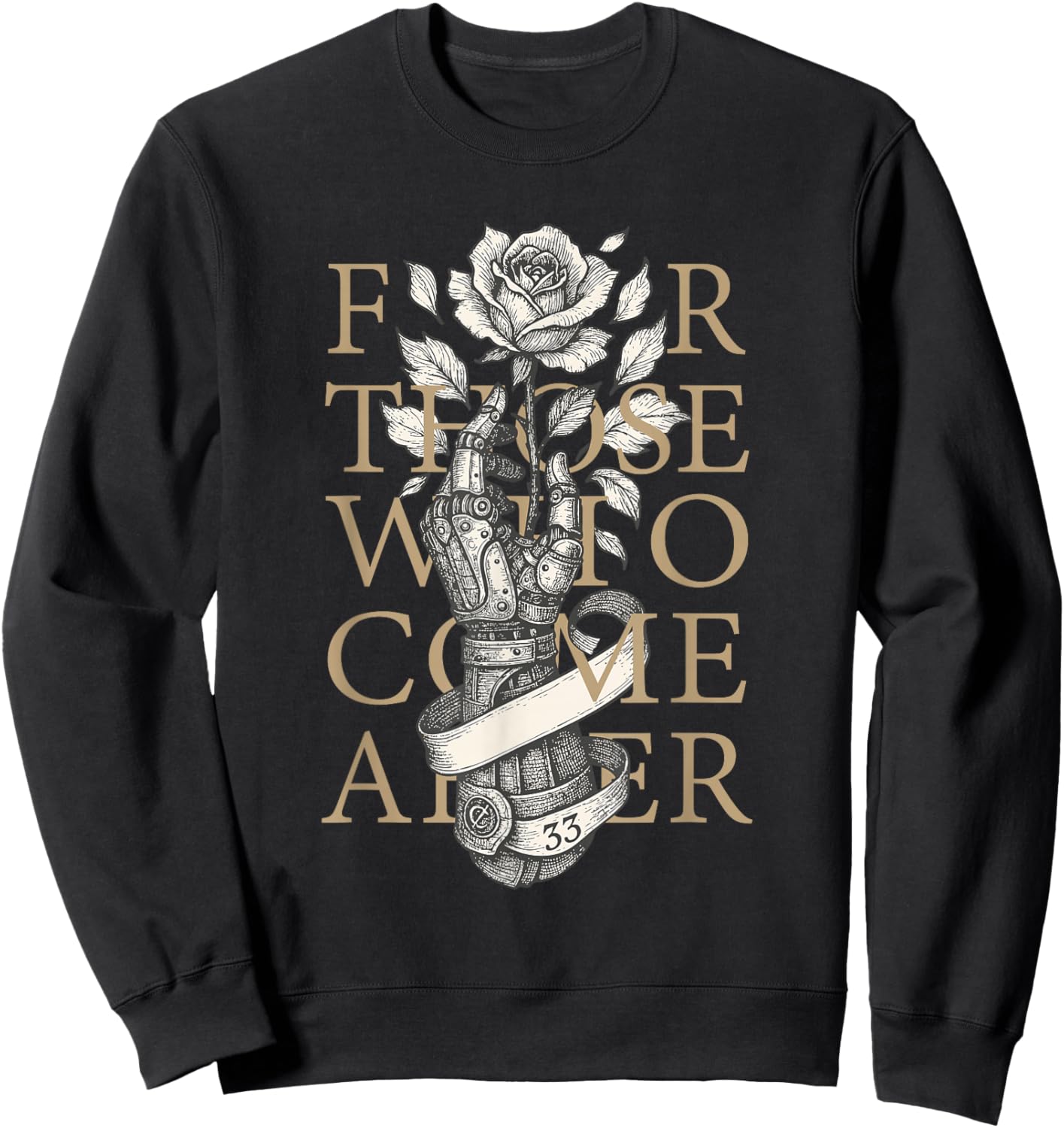 for Those Who Come After Gothic Sword and Rose Game Lover Sweatshirt - Sweatshirt | Black