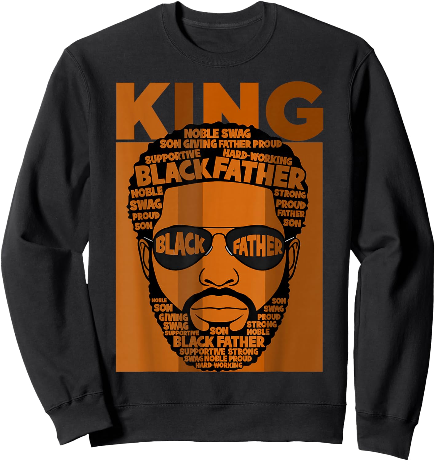 Black History King Father Melanin African American Dad Men Sweatshirt - Sweatshirt | Black