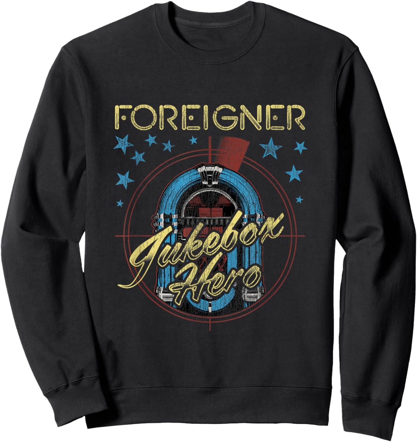 Foreigner Rock Band Jukebox American Classic PAPL2697 Sweatshirt - Sweatshirt | Black