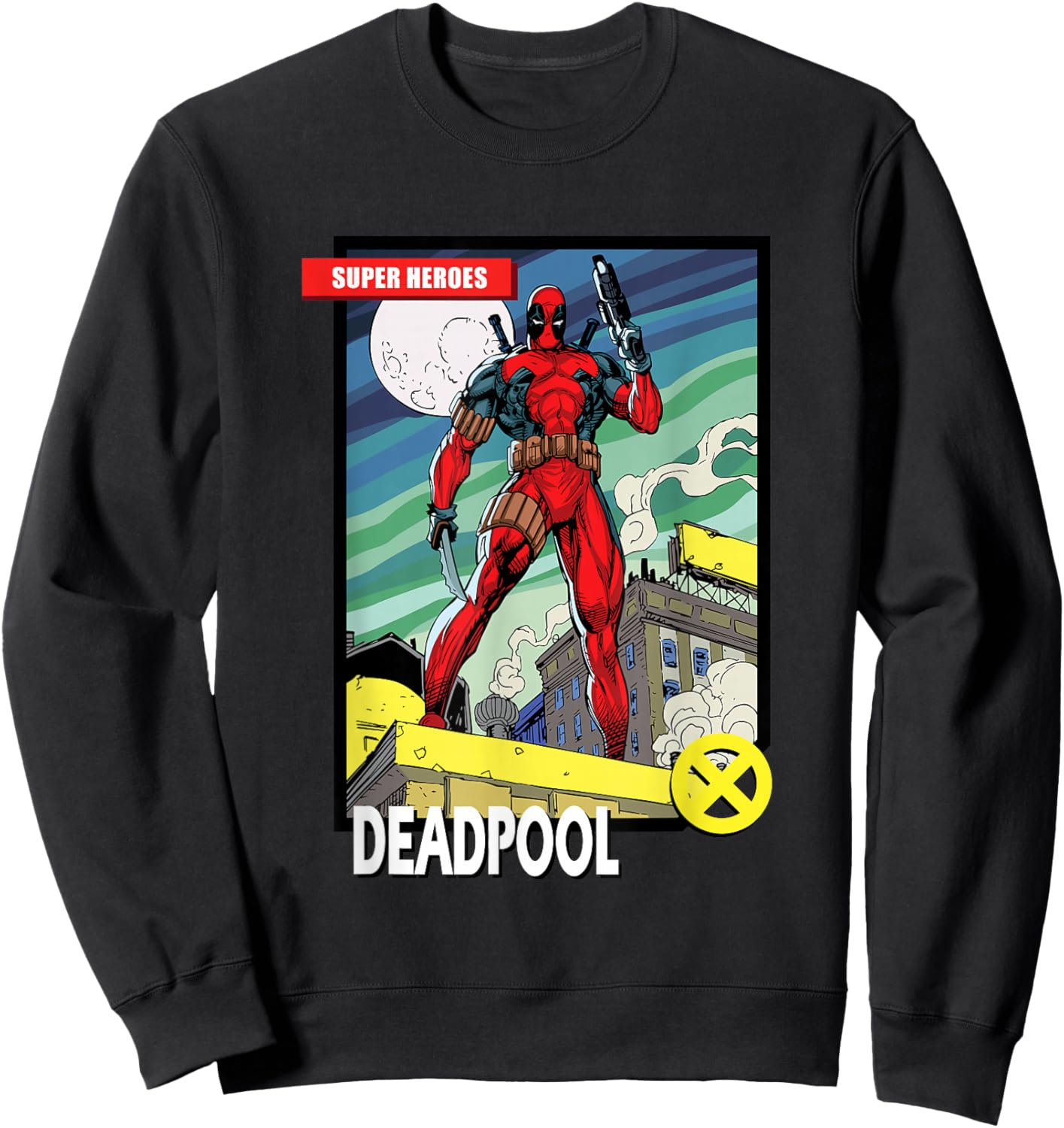 Marvel Comics Deadpool Vintage Book Art Sweatshirt - Sweatshirt | Black