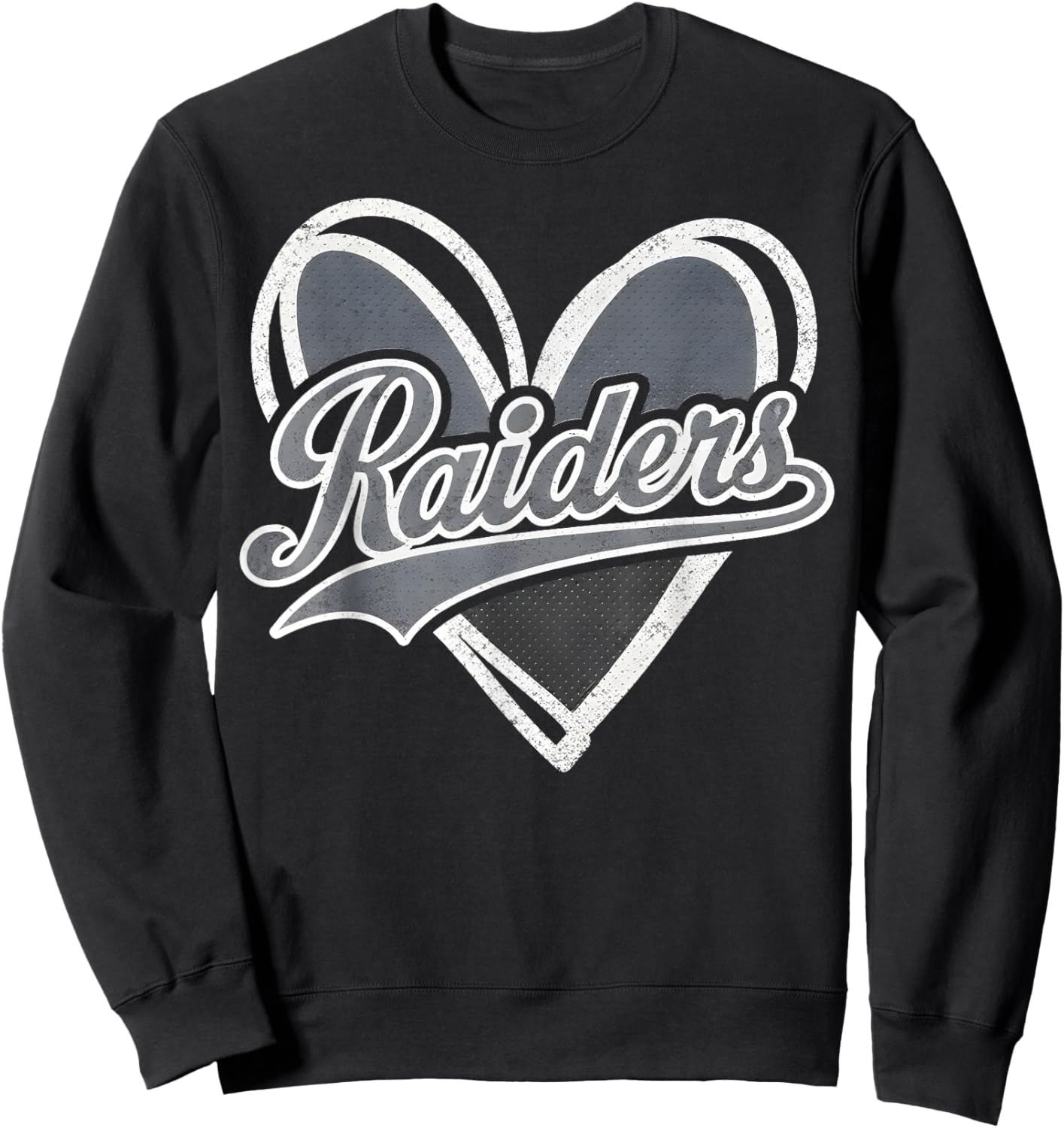 Raiders Heart Name Vintage Retro Men Women Girl Kid Sweatshirt - Sweatshirt | Black