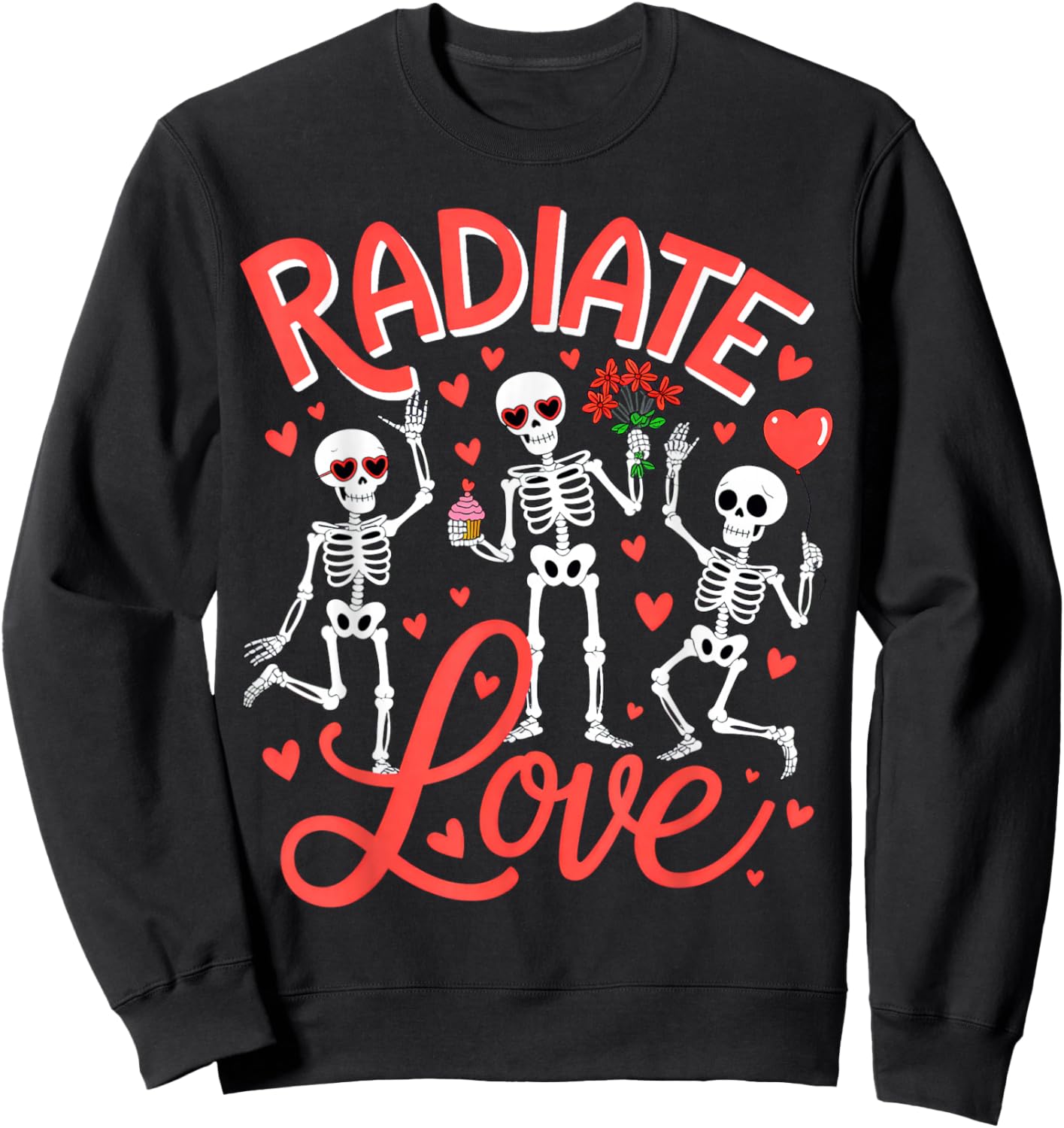 Radiate Love Valentine Sweatshirt - Sweatshirt | Black