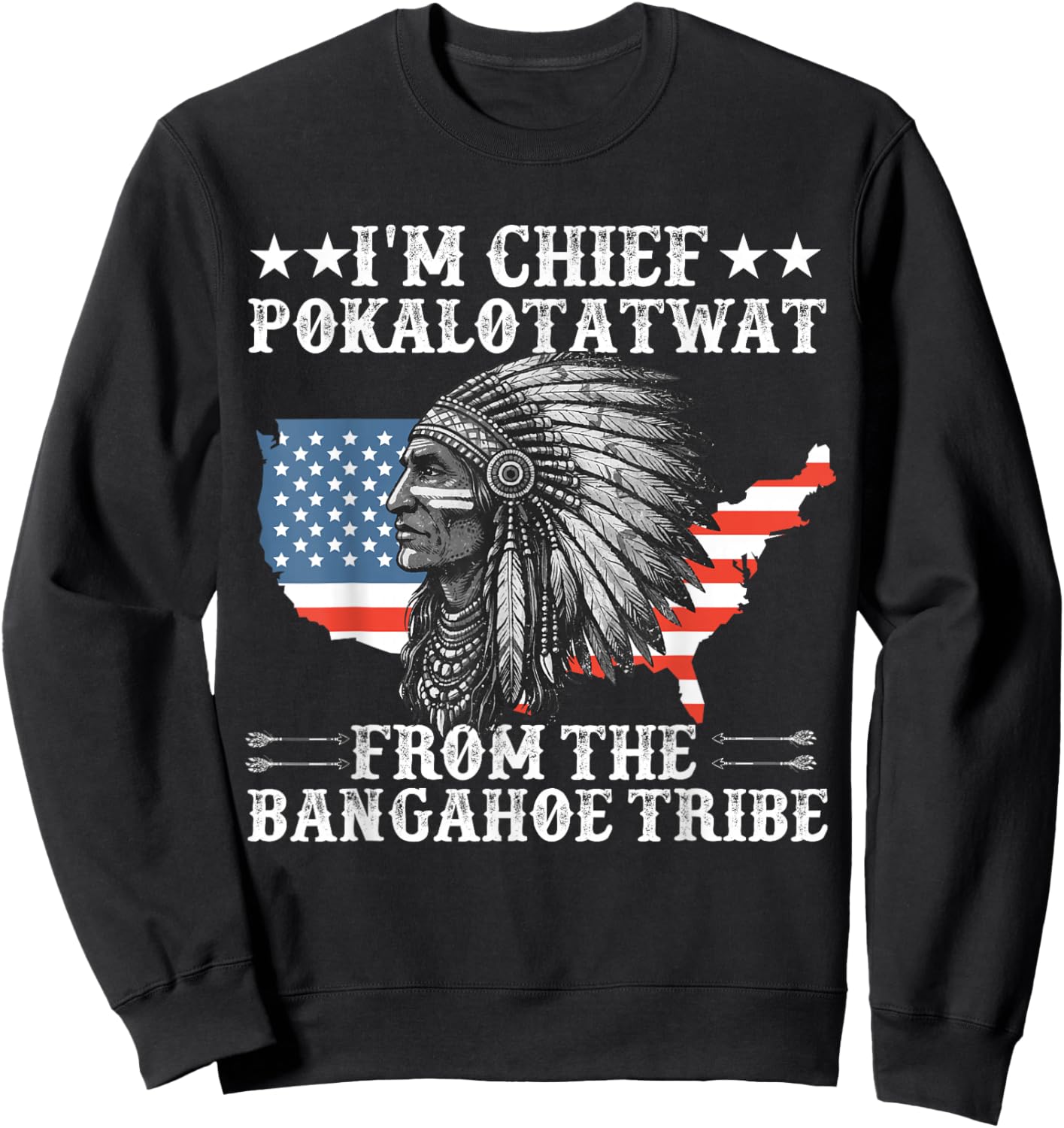 I'm Chief polkaotatwat from The Tribe Native American Pride Sweatshirt - Sweatshirt | Black