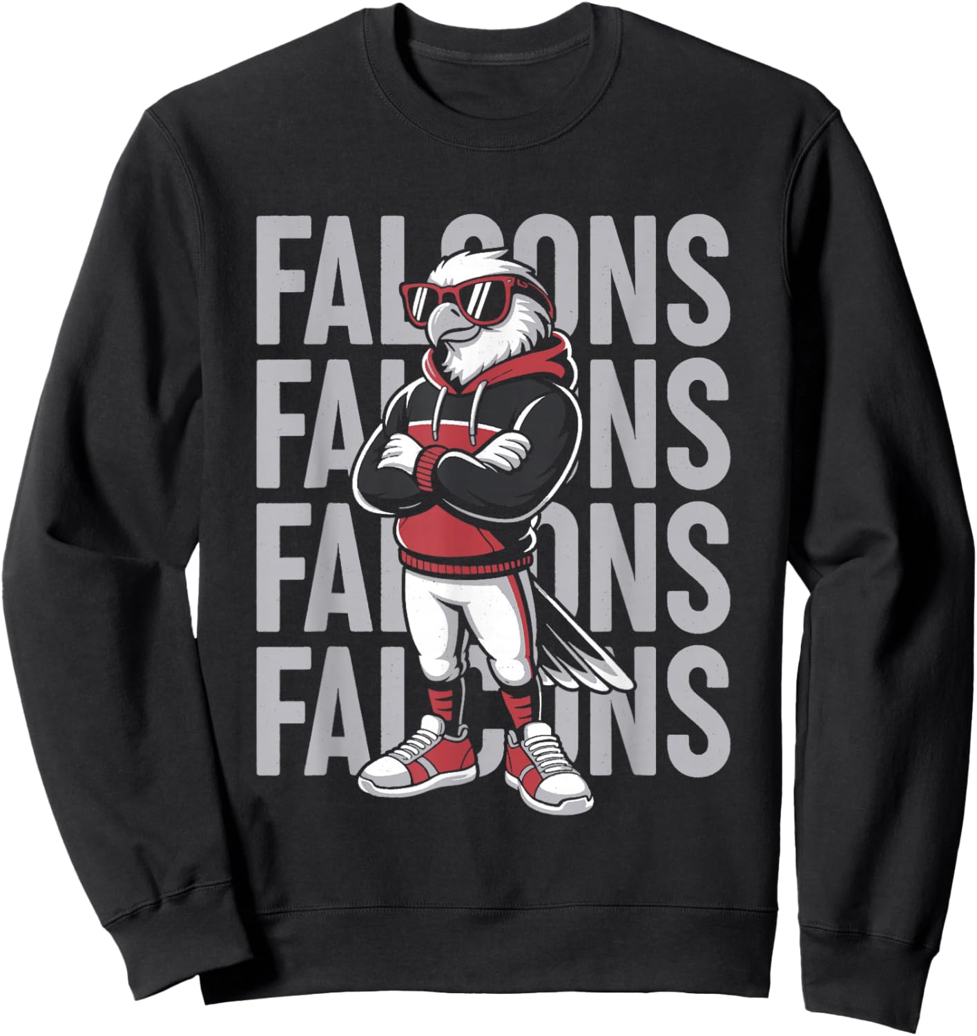 Retro Falcon Gift Women Boys Girls Kids Sweatshirt - Sweatshirt | Black
