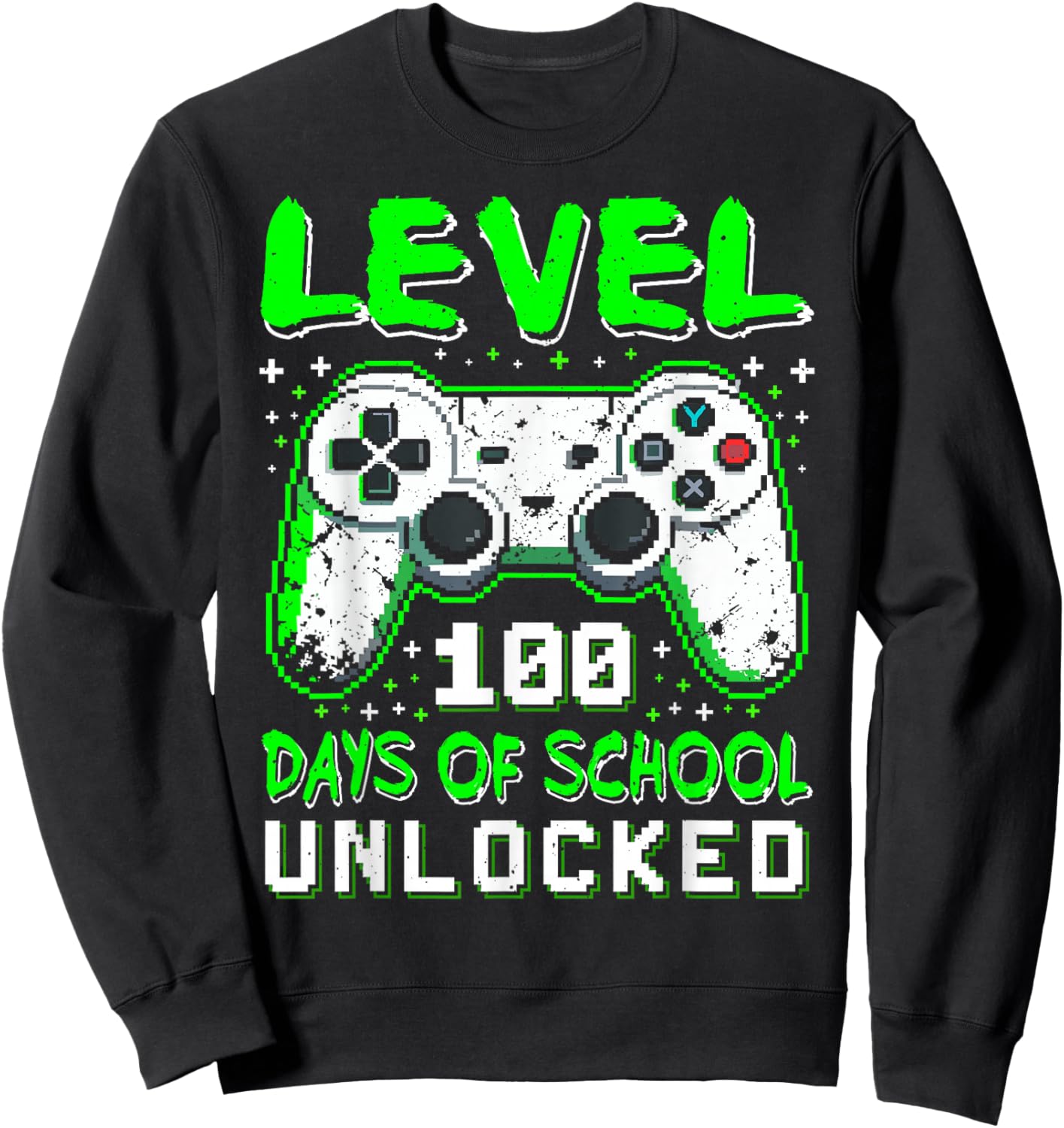 Level 100 Days of School Unlocked Boys 100th Day of School Sweatshirt - Sweatshirt | Black