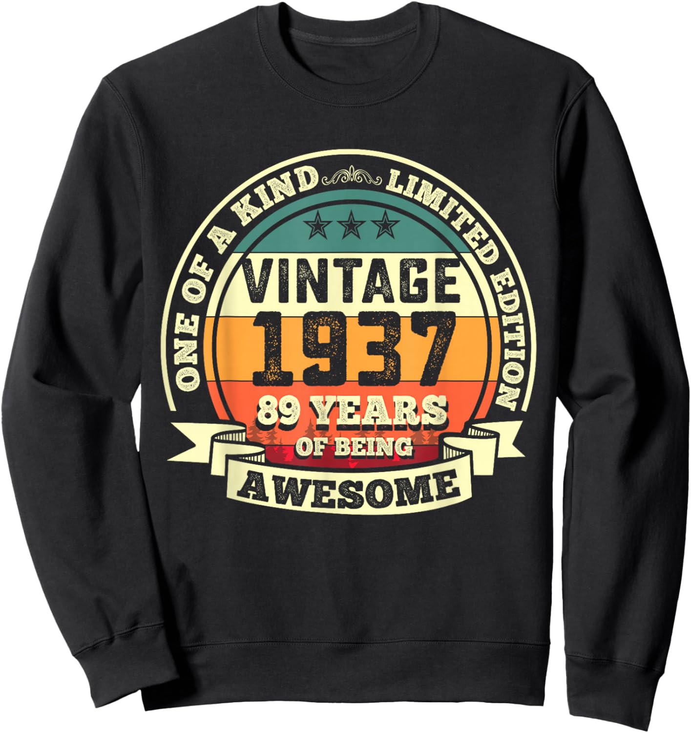 89th Birthday Gift 89 Years of Being Awesome 89 Years Old Sweatshirt - Sweatshirt | Black