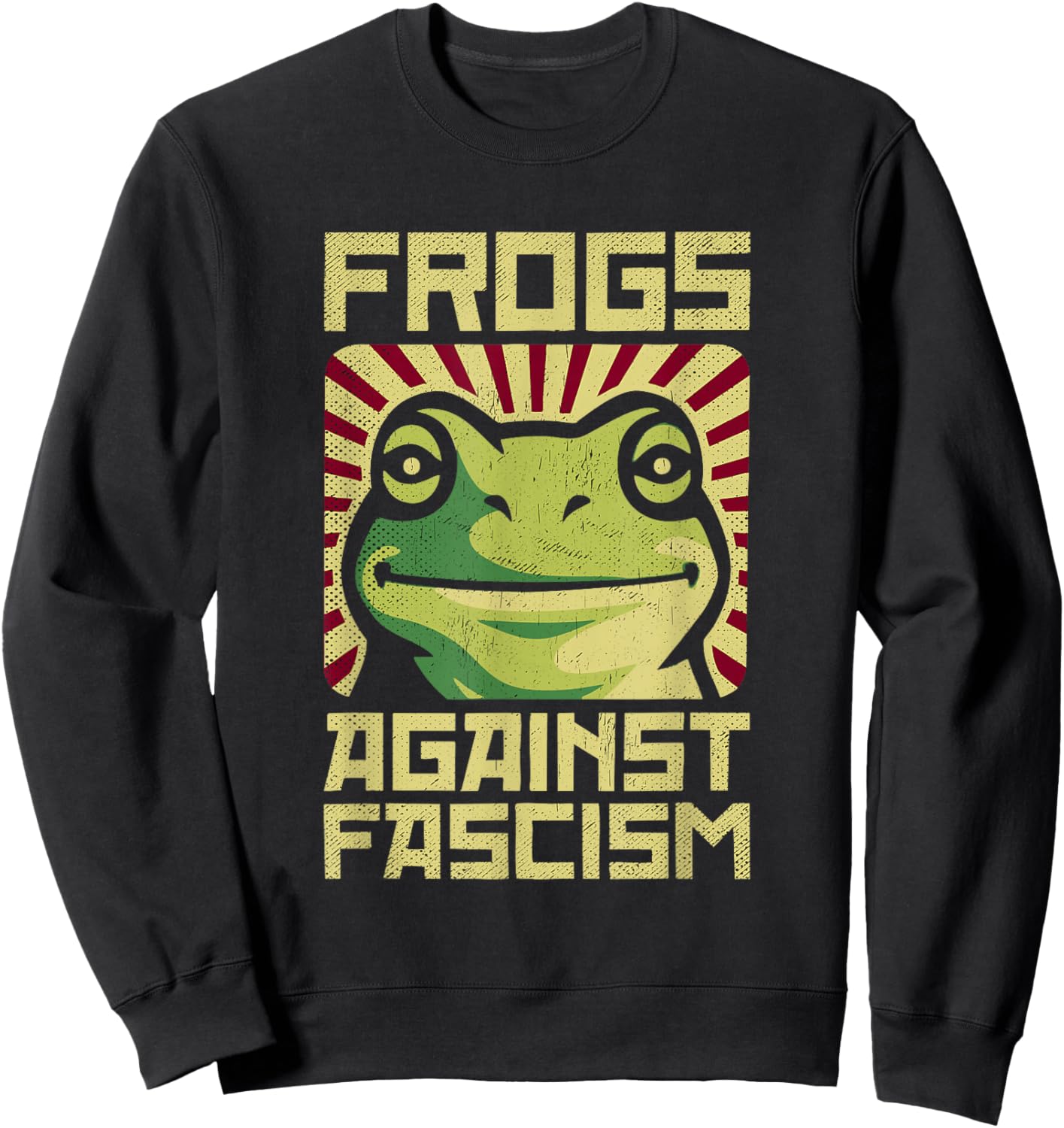 Frogs Against Fascism Protest Democracy Frogtifa Political Sweatshirt - Sweatshirt | Black