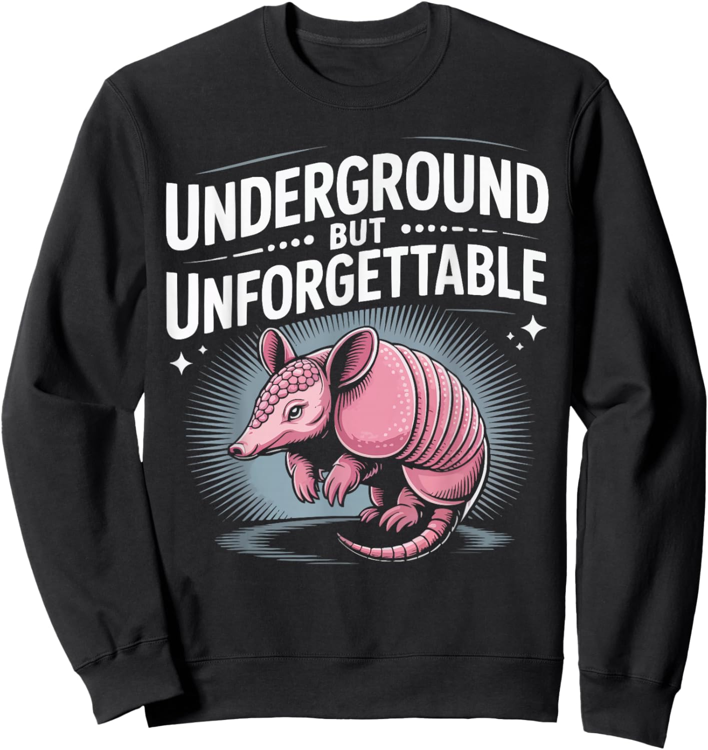 Pink Fairy Armadillo Lover Animal Cingulata Chlamyphoridae Sweatshirt - Sweatshirt | Black