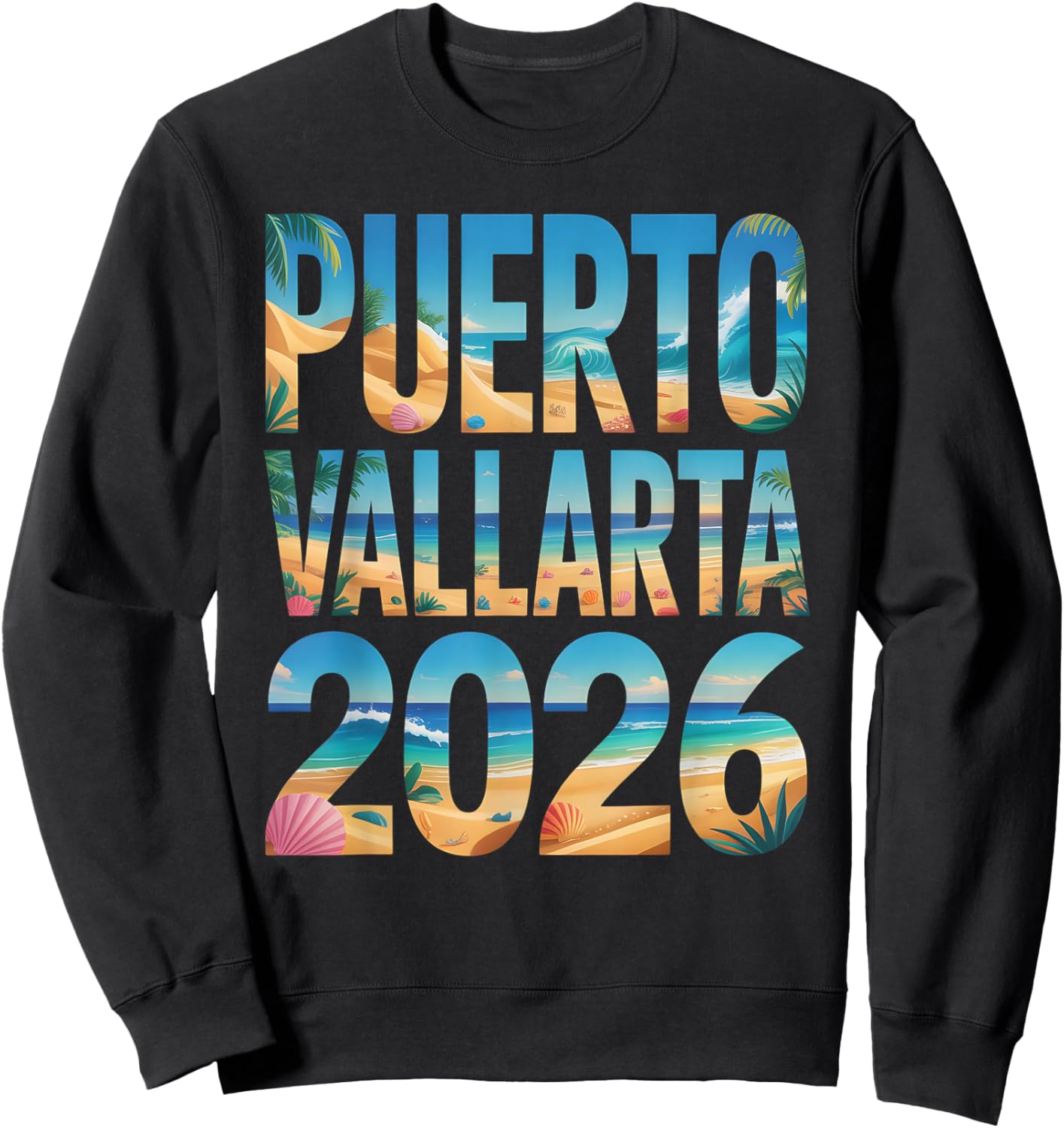 Cute Puerto Vallarta 2026 Vacay Travel Vacation Matching Sweatshirt - Sweatshirt | Black