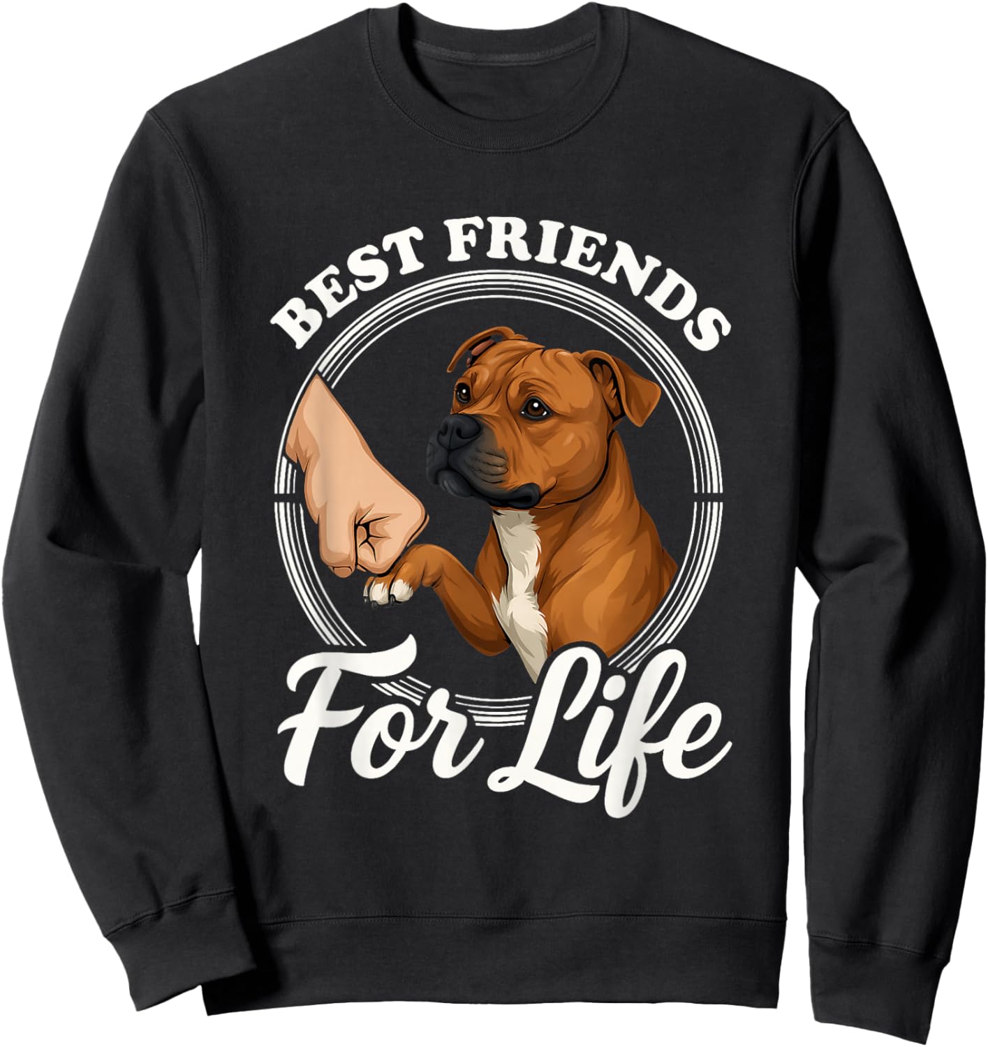 Staffordshire Bull Terrier Lover Beautiful Bull Terrier Sweatshirt - Sweatshirt | Black