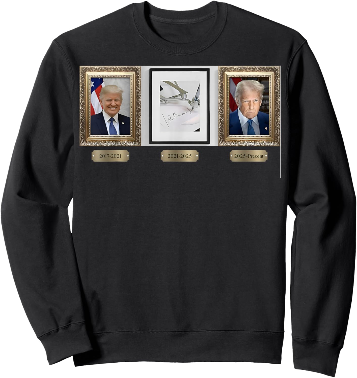 Biden autopen Signature Sweatshirt - Sweatshirt | Black
