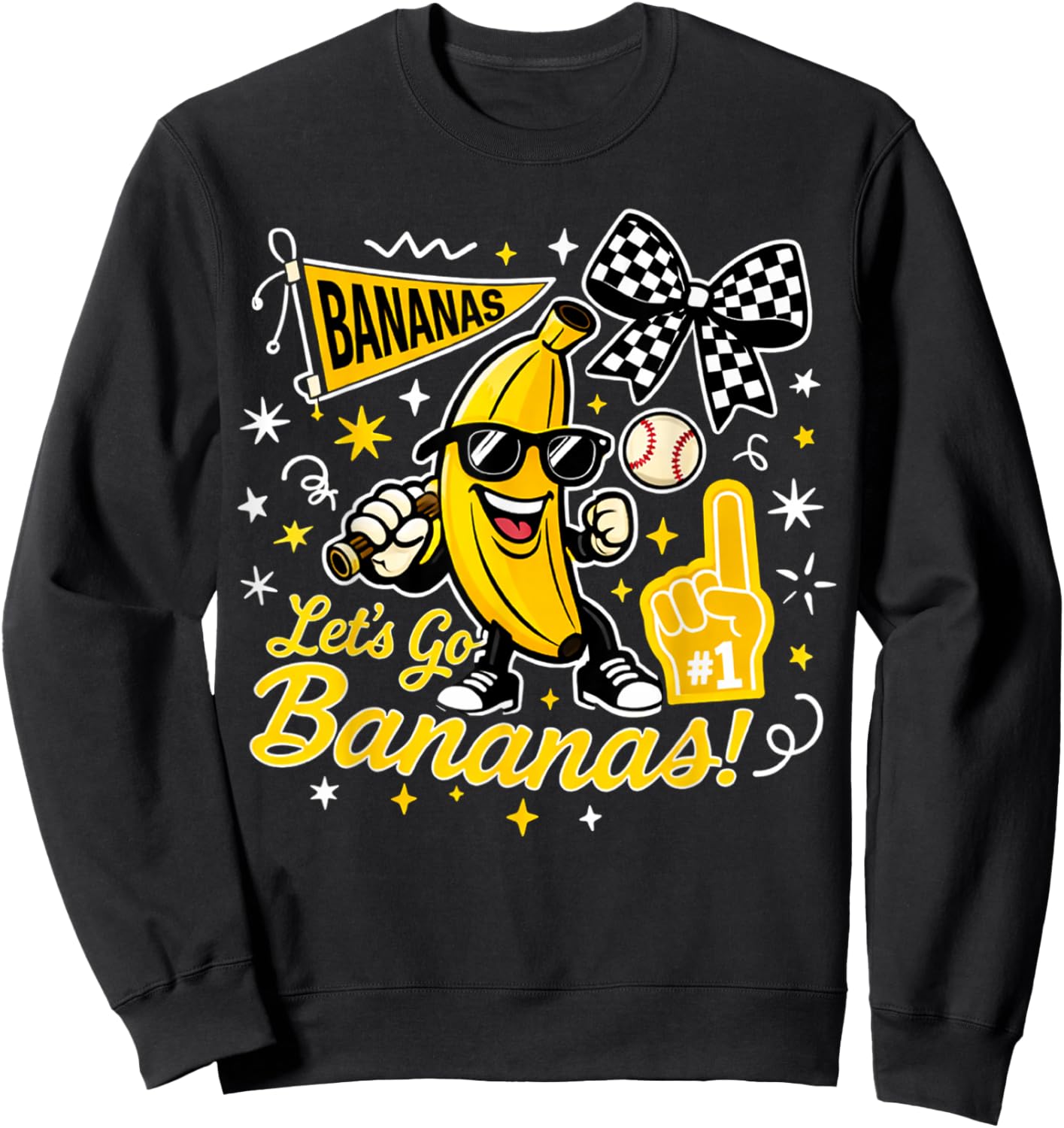 Funny Banana Adults Sweatshirt - Sweatshirt | Black