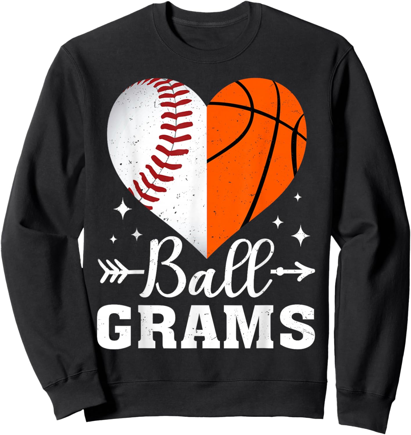 Ball Grams Funny Baseball Basketball Grams Sweatshirt - Sweatshirt | Black