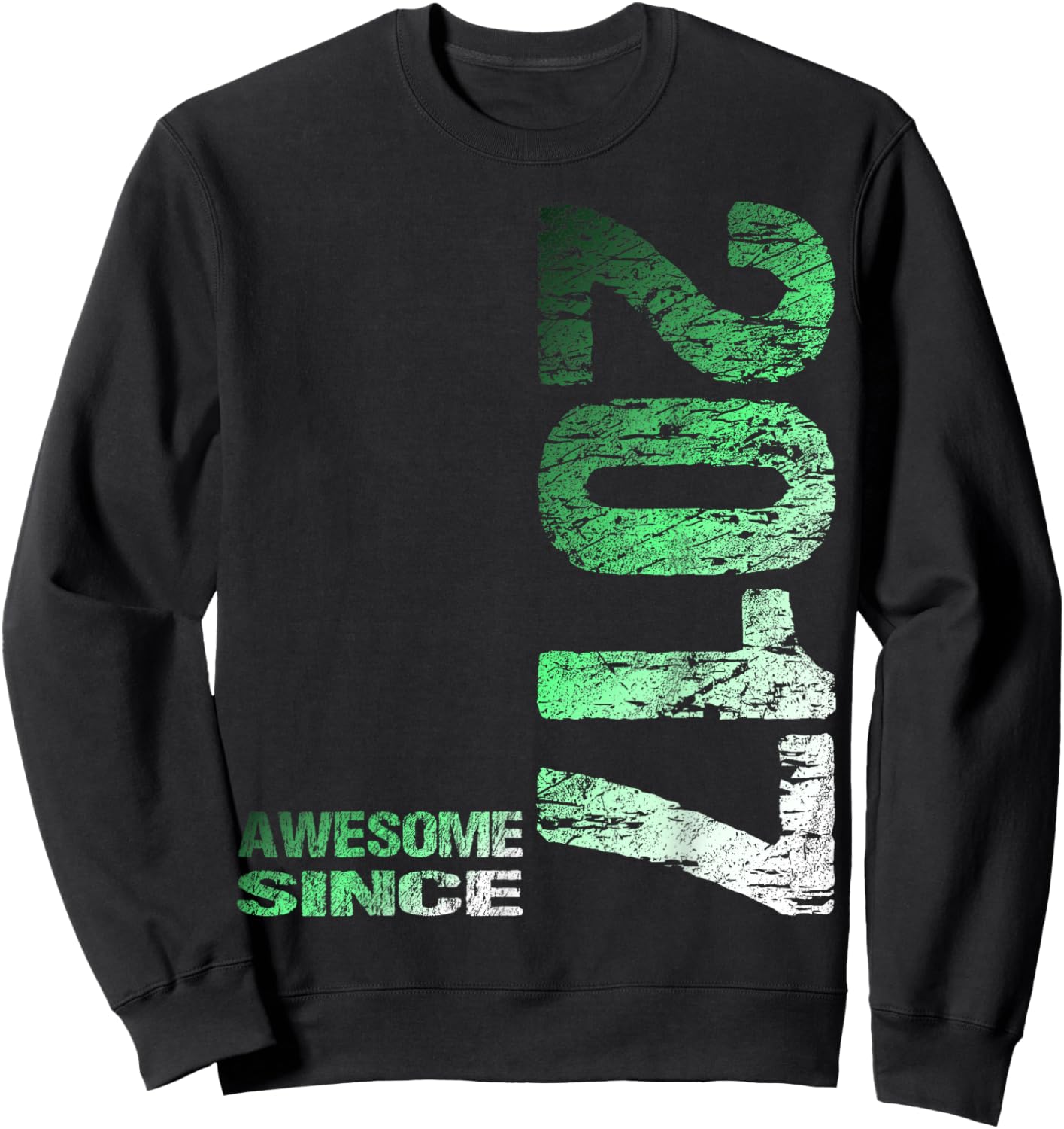 Awesome Since 2017 9th Birthday Sweatshirt - Sweatshirt | Black