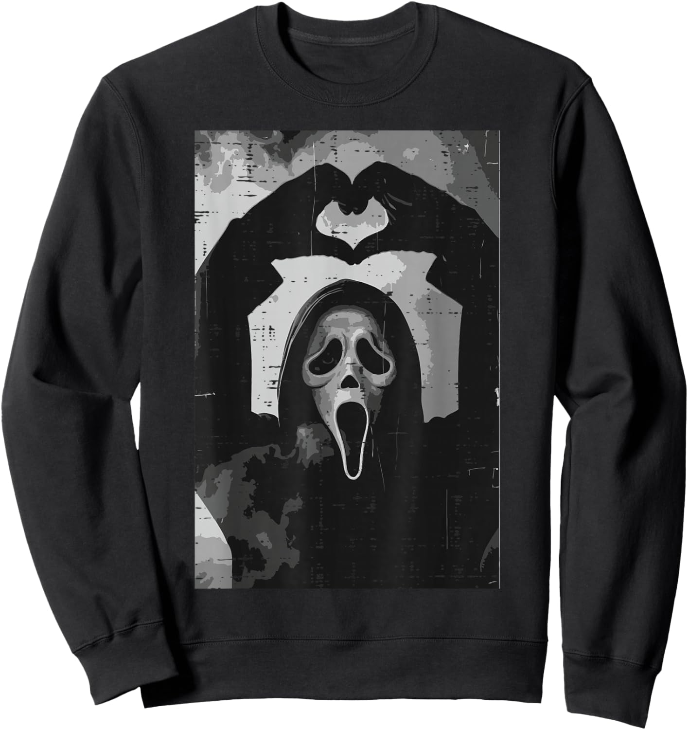 Halloween Scary Face Funny Horror Poster Men Women Kids Sweatshirt - Sweatshirt | Black
