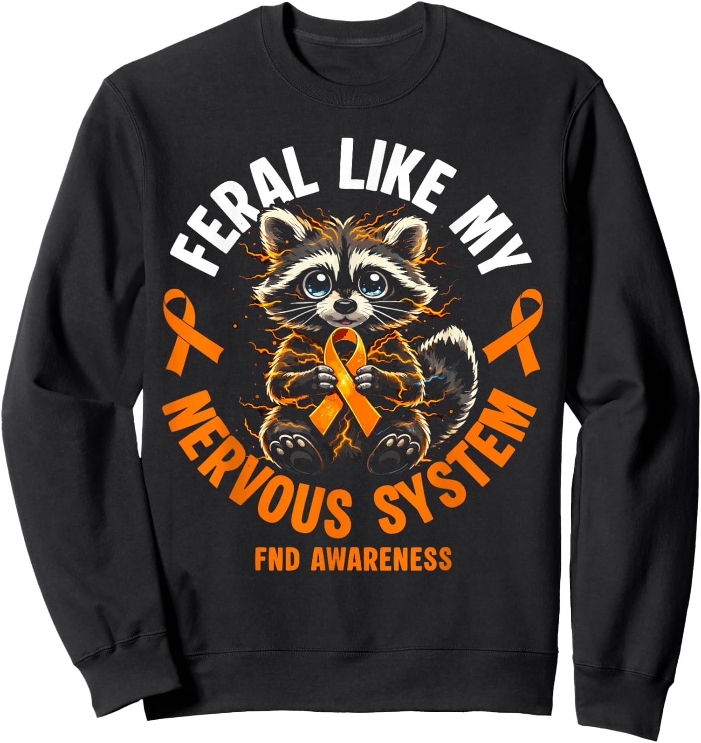 Functional Neurological Disorder Funny FND Warrior Sweatshirt - Sweatshirt | Black