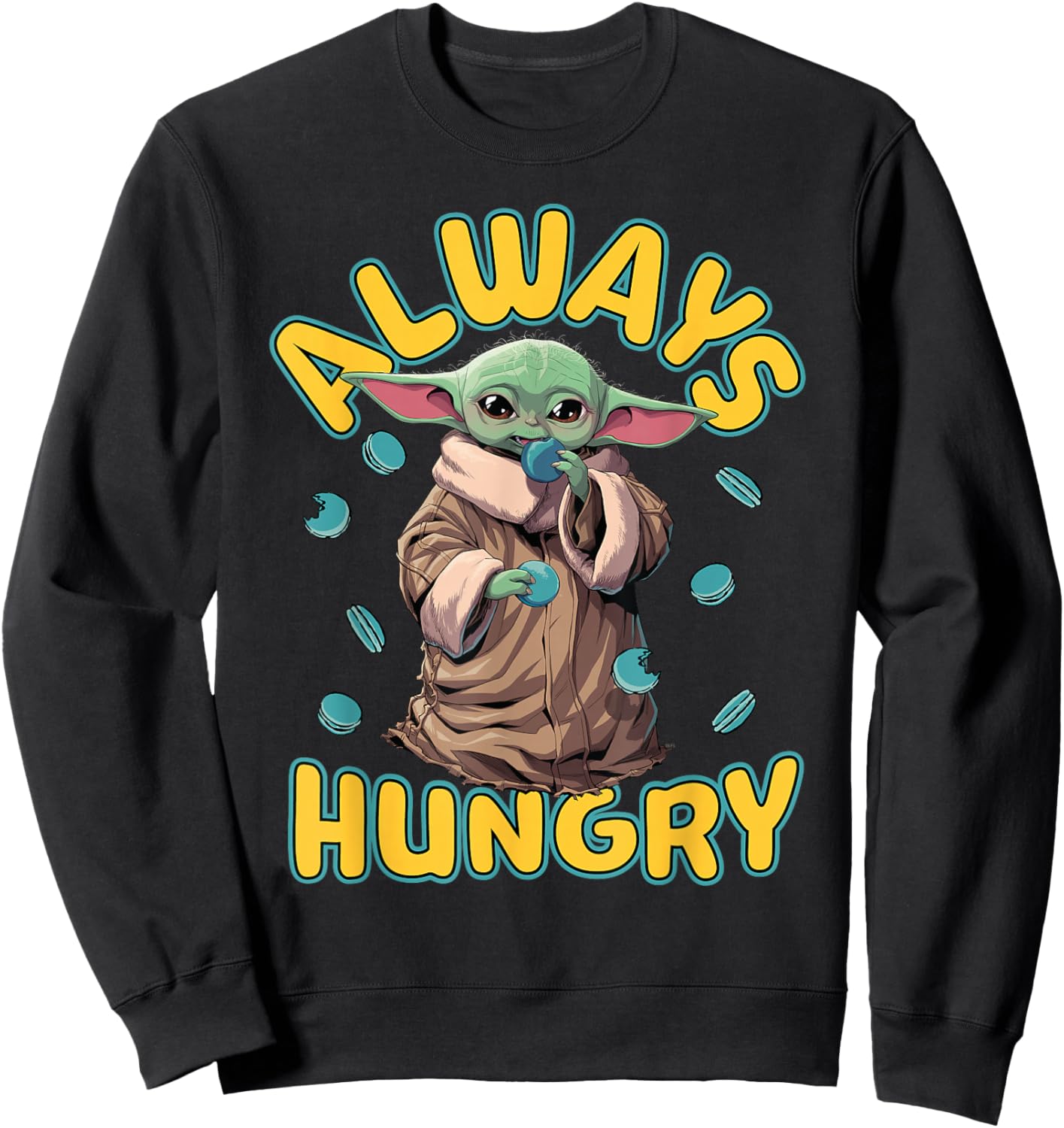 Star Wars: The Mandalorian and Grogu Movie Always Hungry Sweatshirt - Sweatshirt | Black