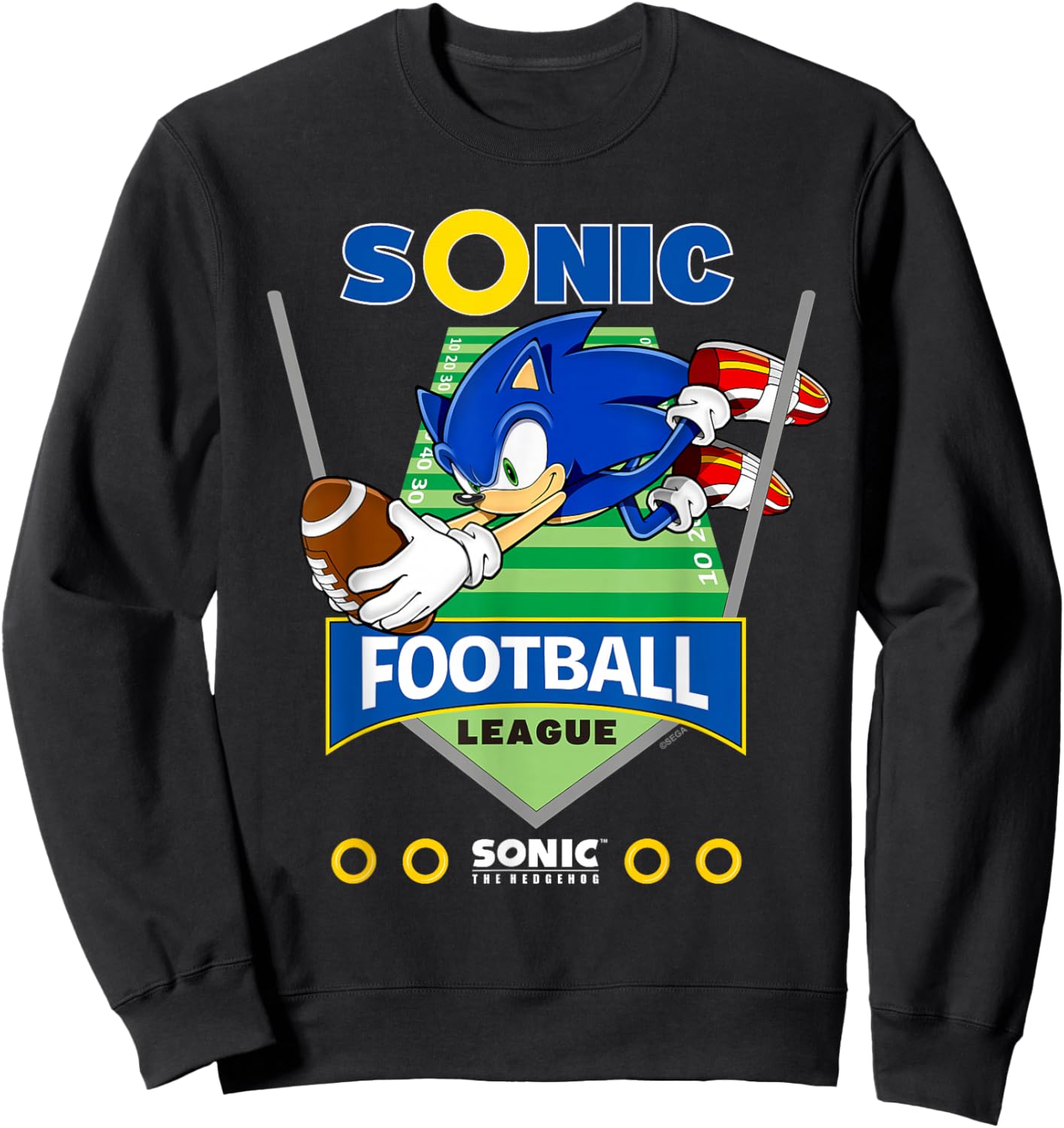 Sonic The Hedgehog - Sonic Football League Sweatshirt - Sweatshirt | Black