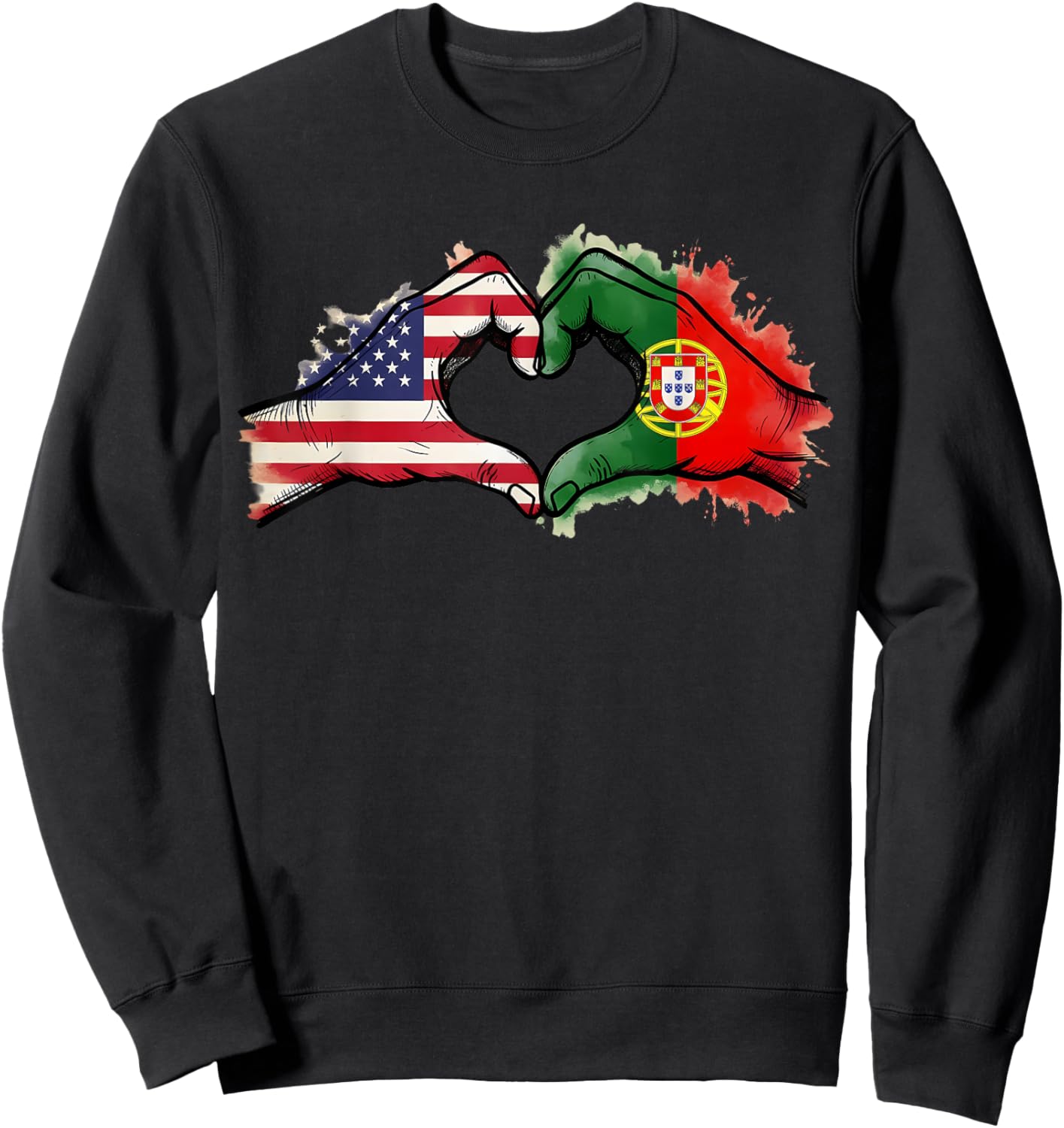 Portugal Flag Portuguese Roots Portuguese Pride Portugal Sweatshirt - Sweatshirt | Black