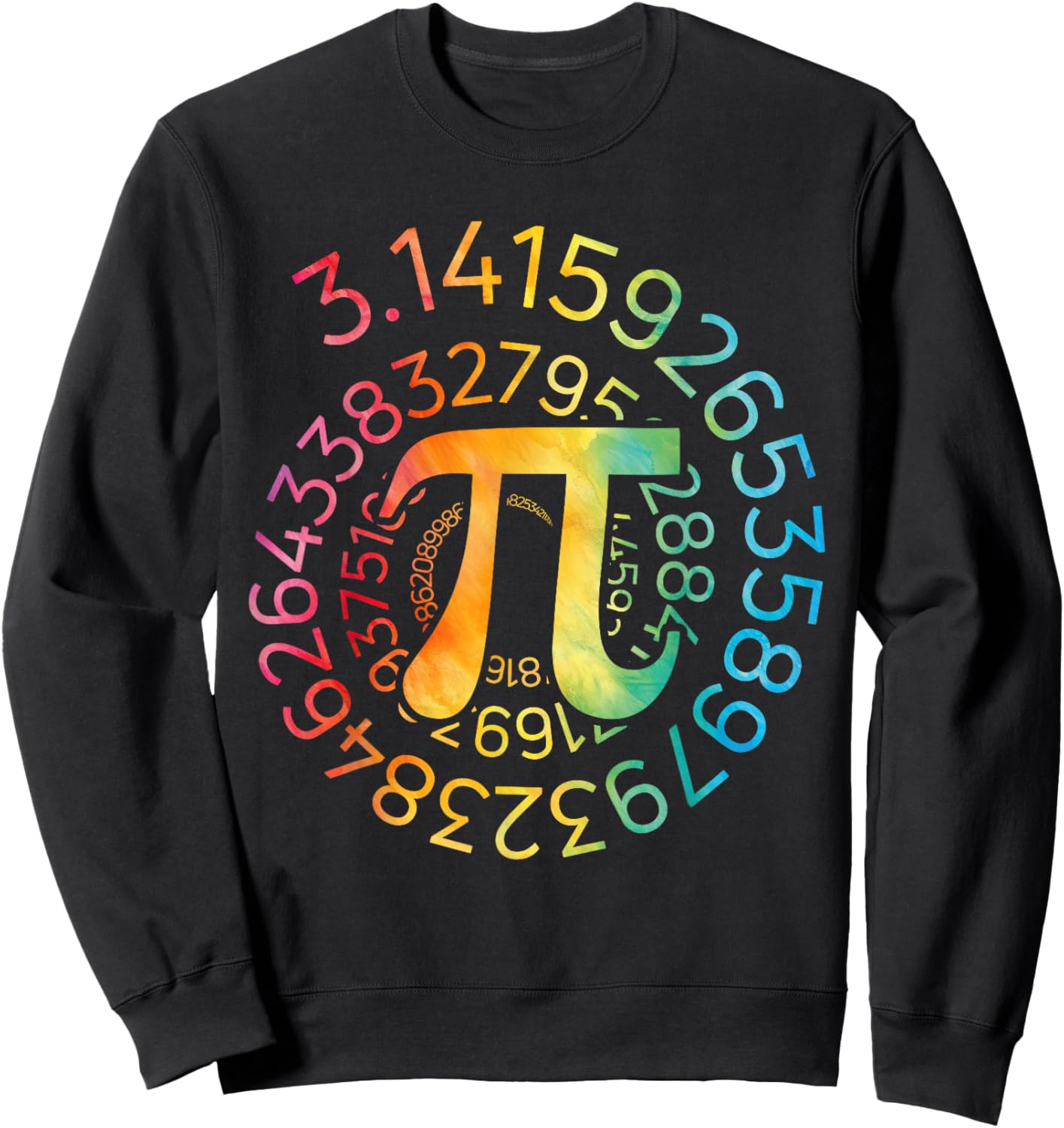 Funny Pi Day Spiral Pi Math 3.14 Design Women Kids Sweatshirt - Sweatshirt | Black